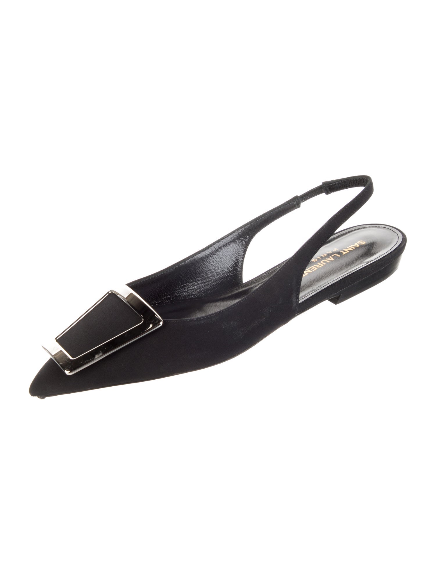 Saint Laurent Satin Slingback Flats