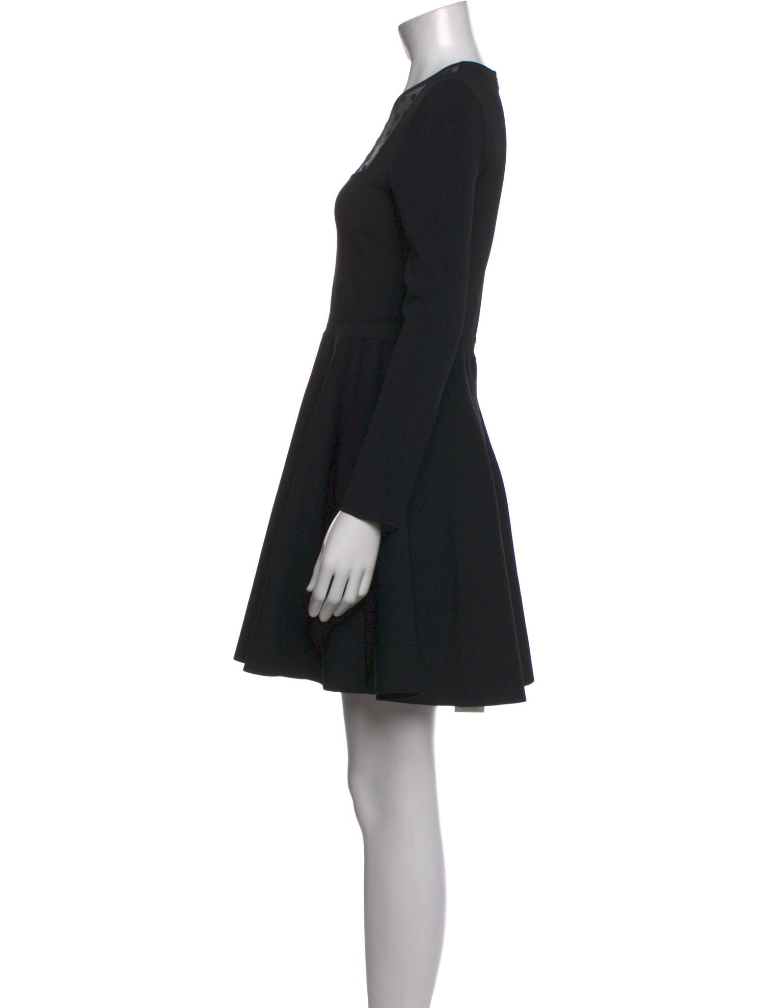 Saint Laurent Crew Neck Mini Dress