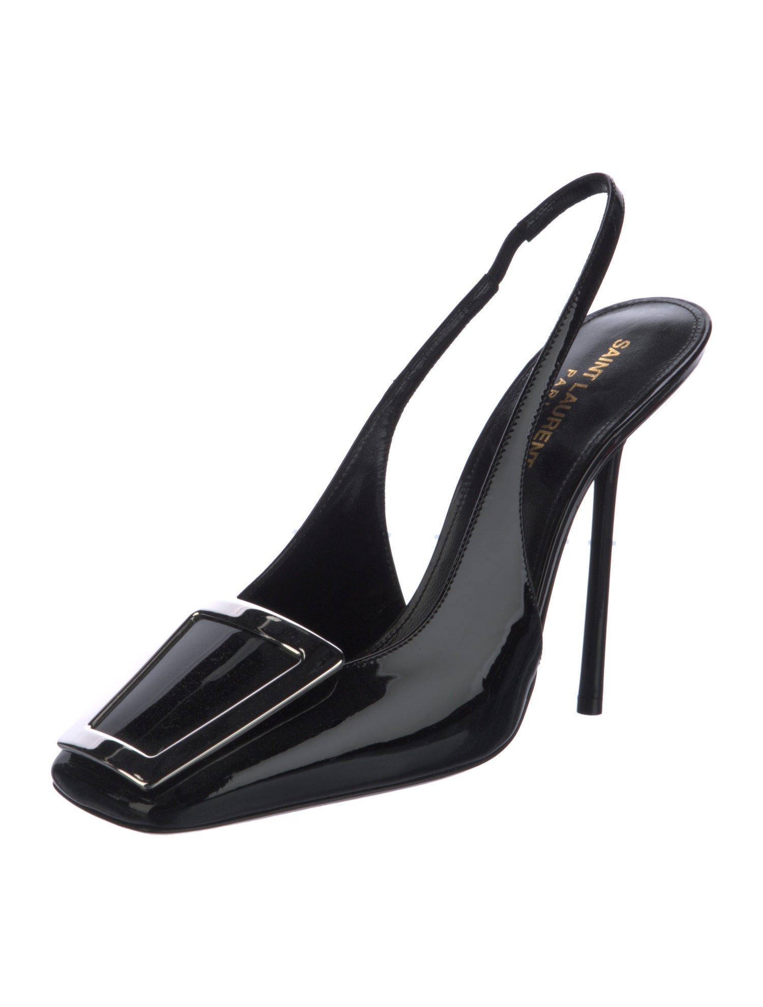 Saint Laurent Patent Leather Slingback Pumps