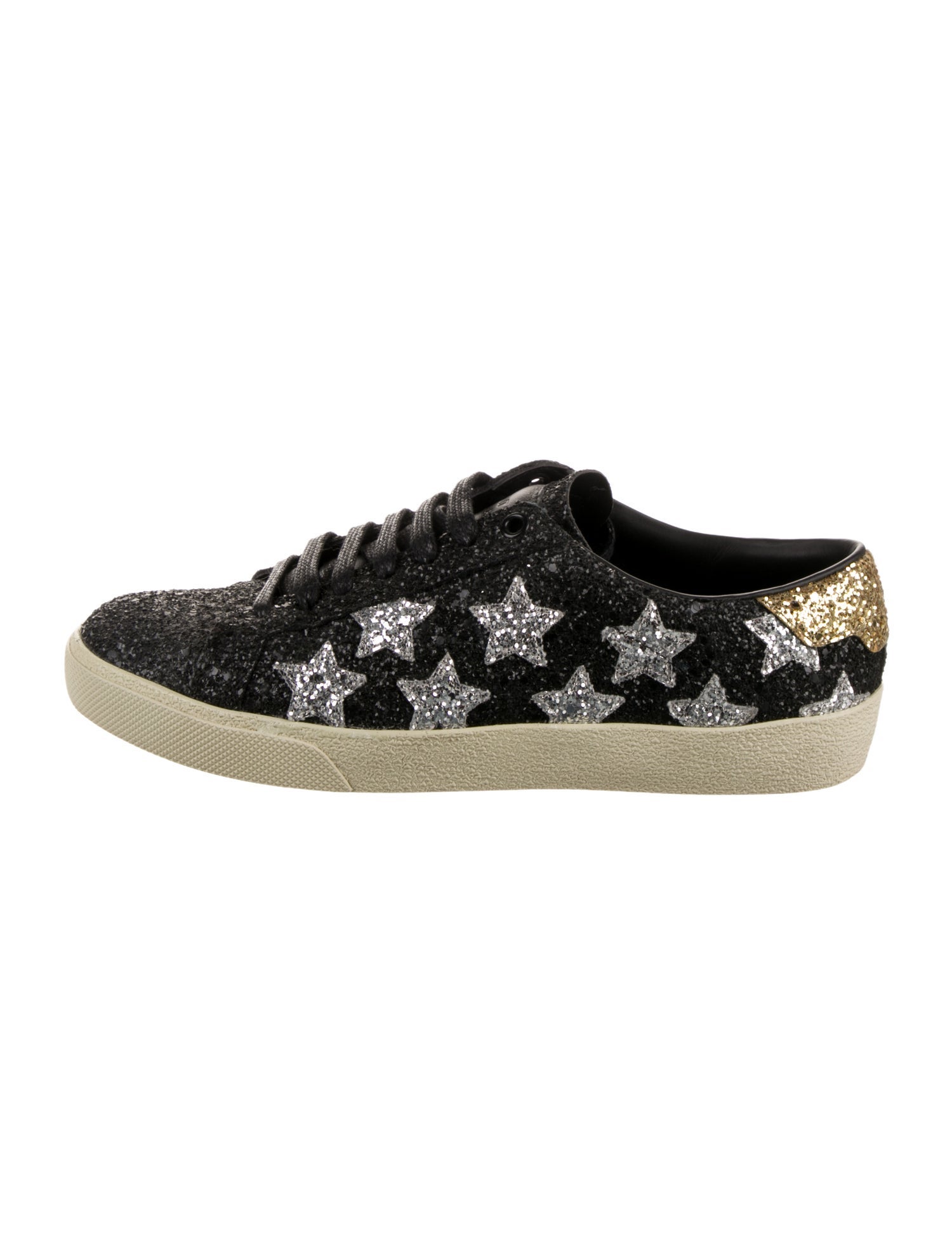 Saint Laurent Denim Patterned Sneakers