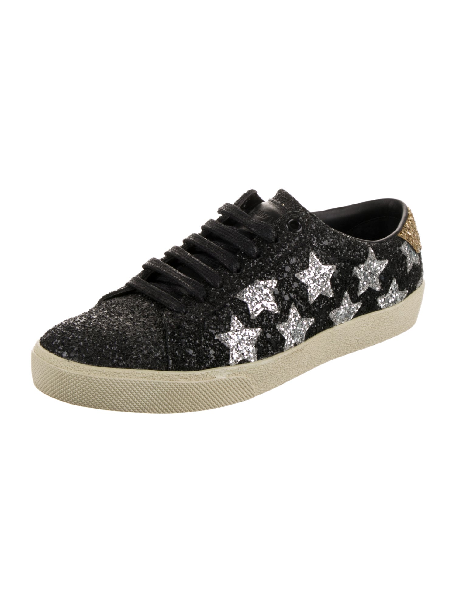 Saint Laurent Denim Patterned Sneakers
