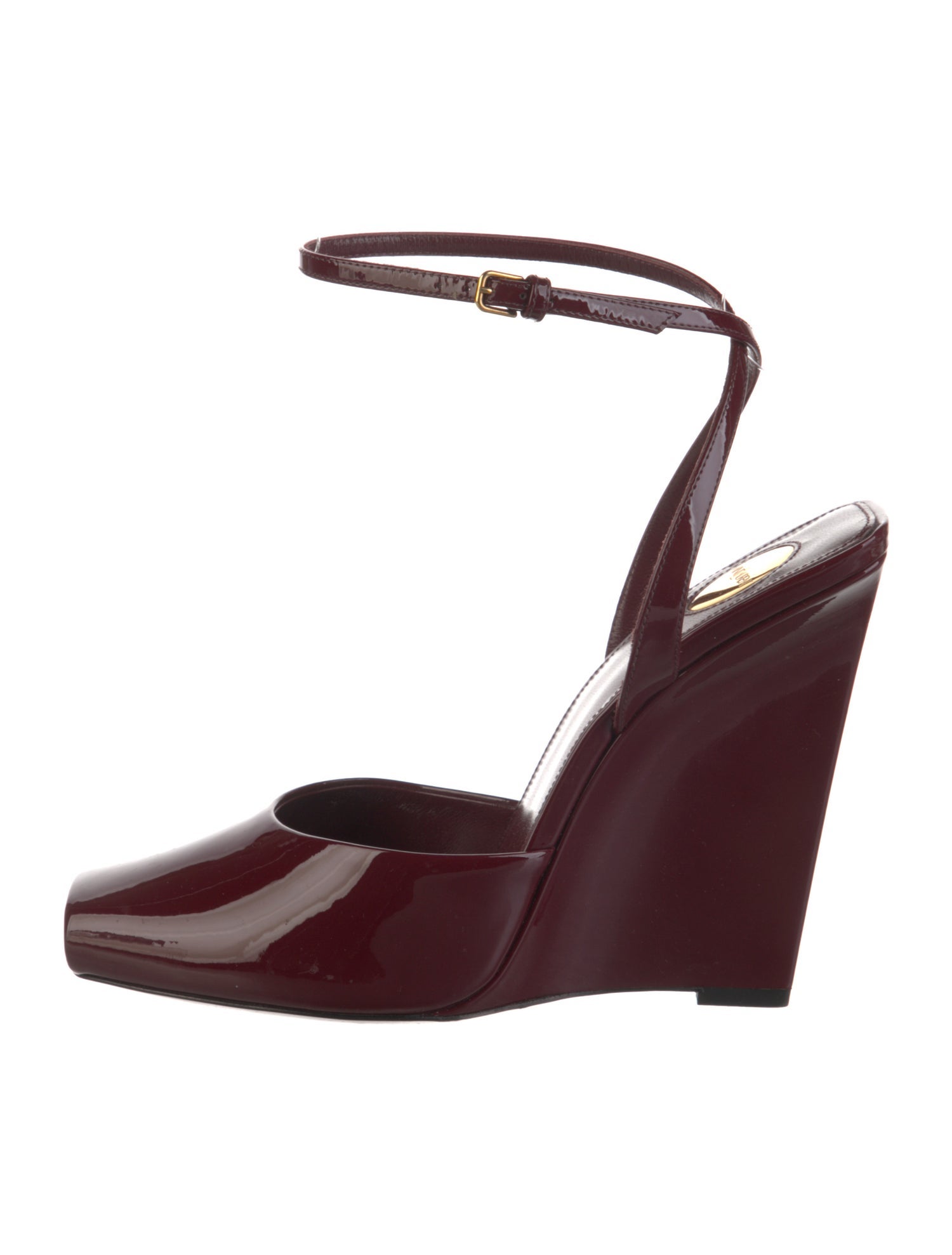 Saint Laurent Scandale Patent Leather Sandals