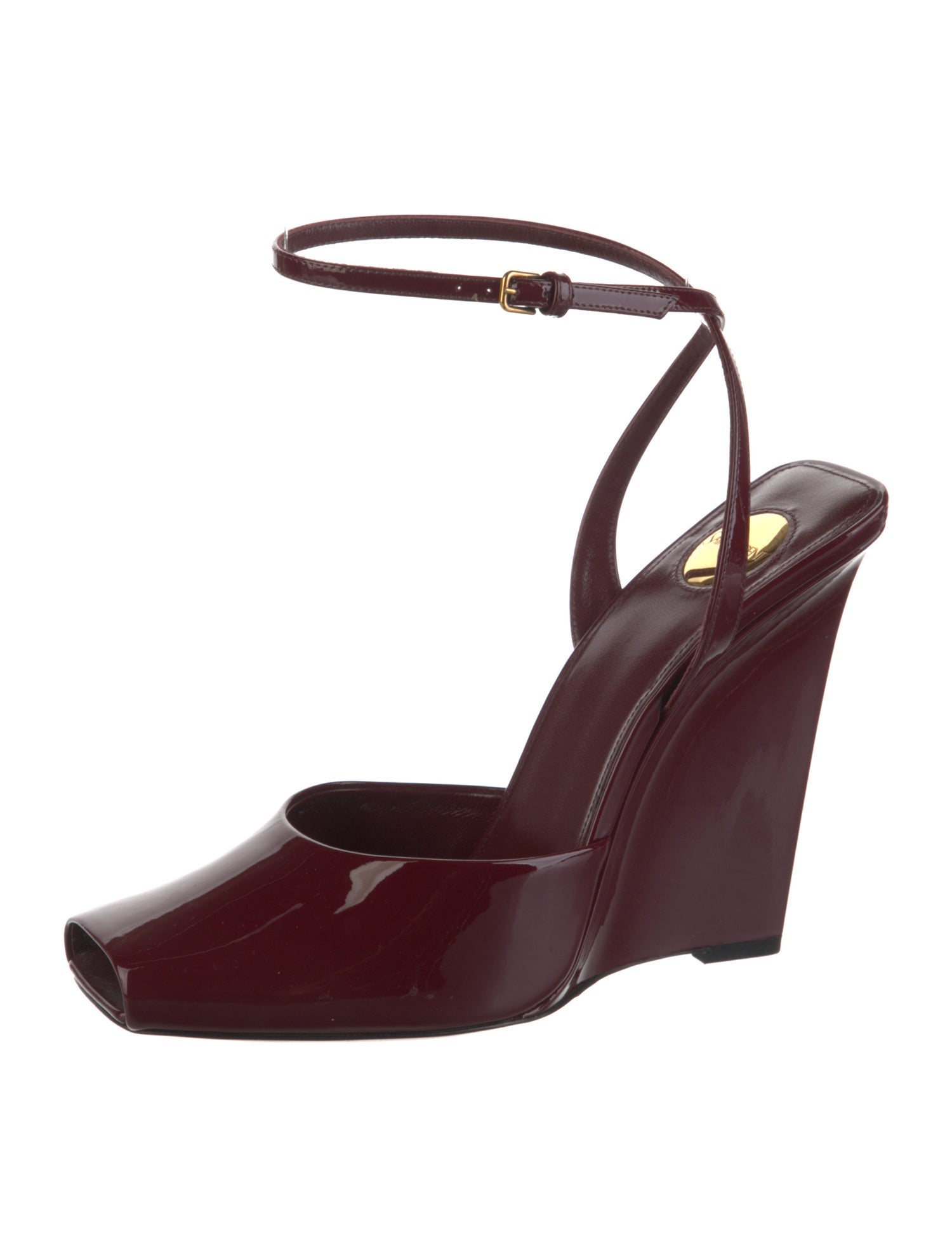 Saint Laurent Scandale Patent Leather Sandals