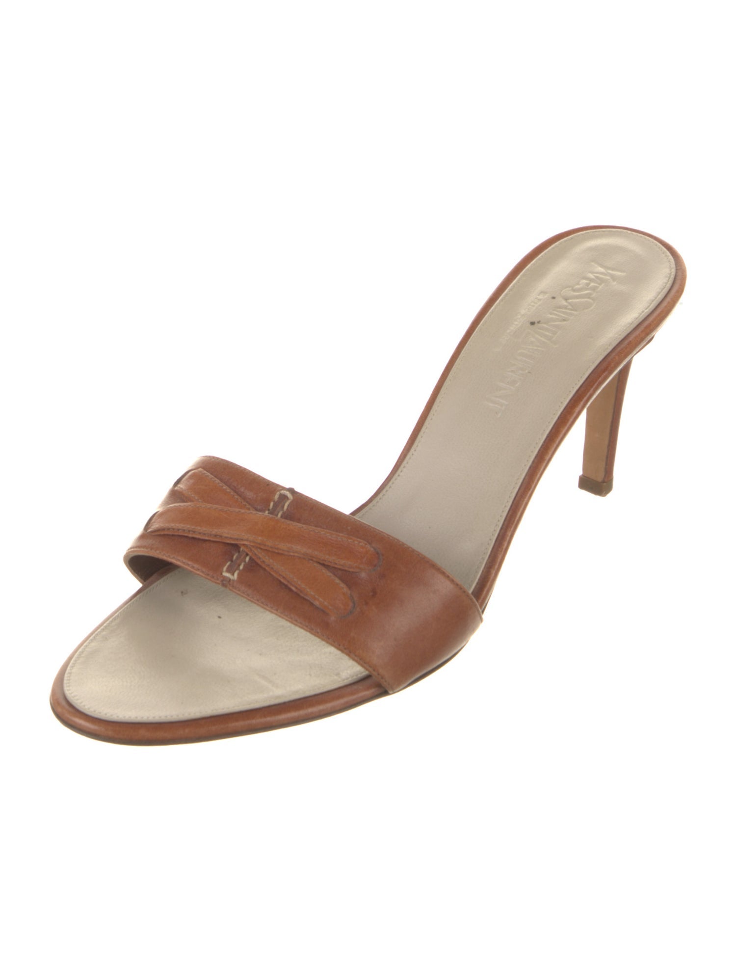 Saint Laurent Leather Slides