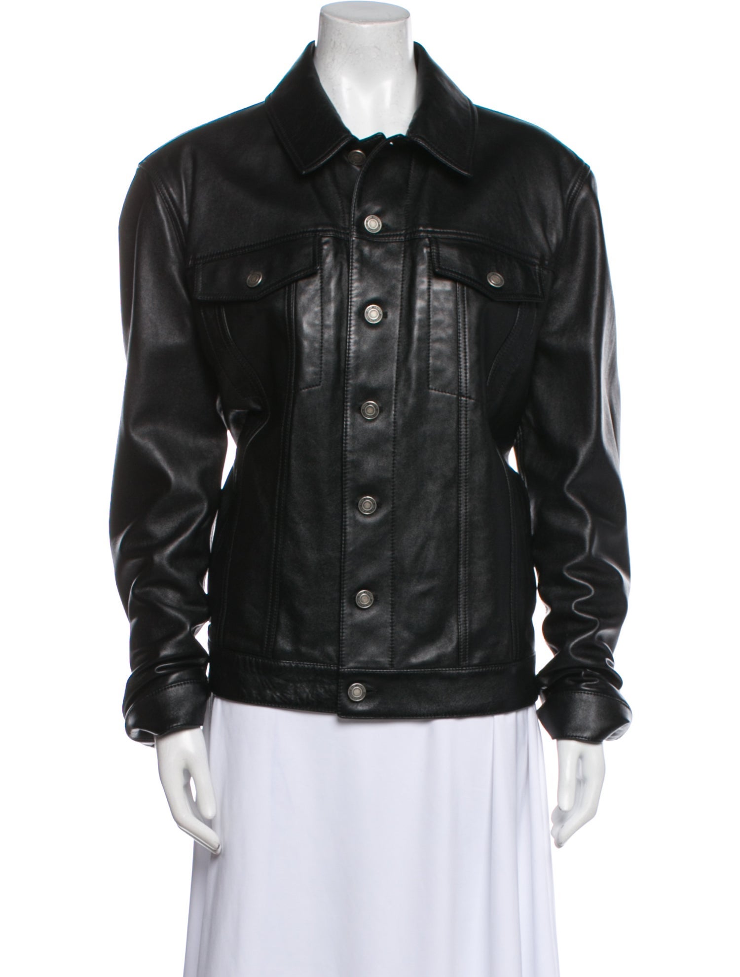 Saint Laurent 2019 Leather Trucker Jacket