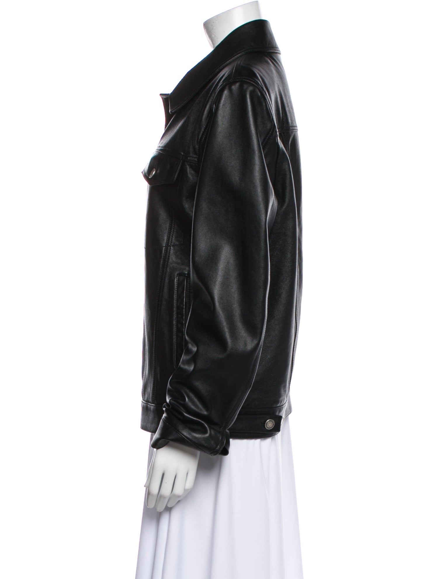 Saint Laurent 2019 Leather Trucker Jacket