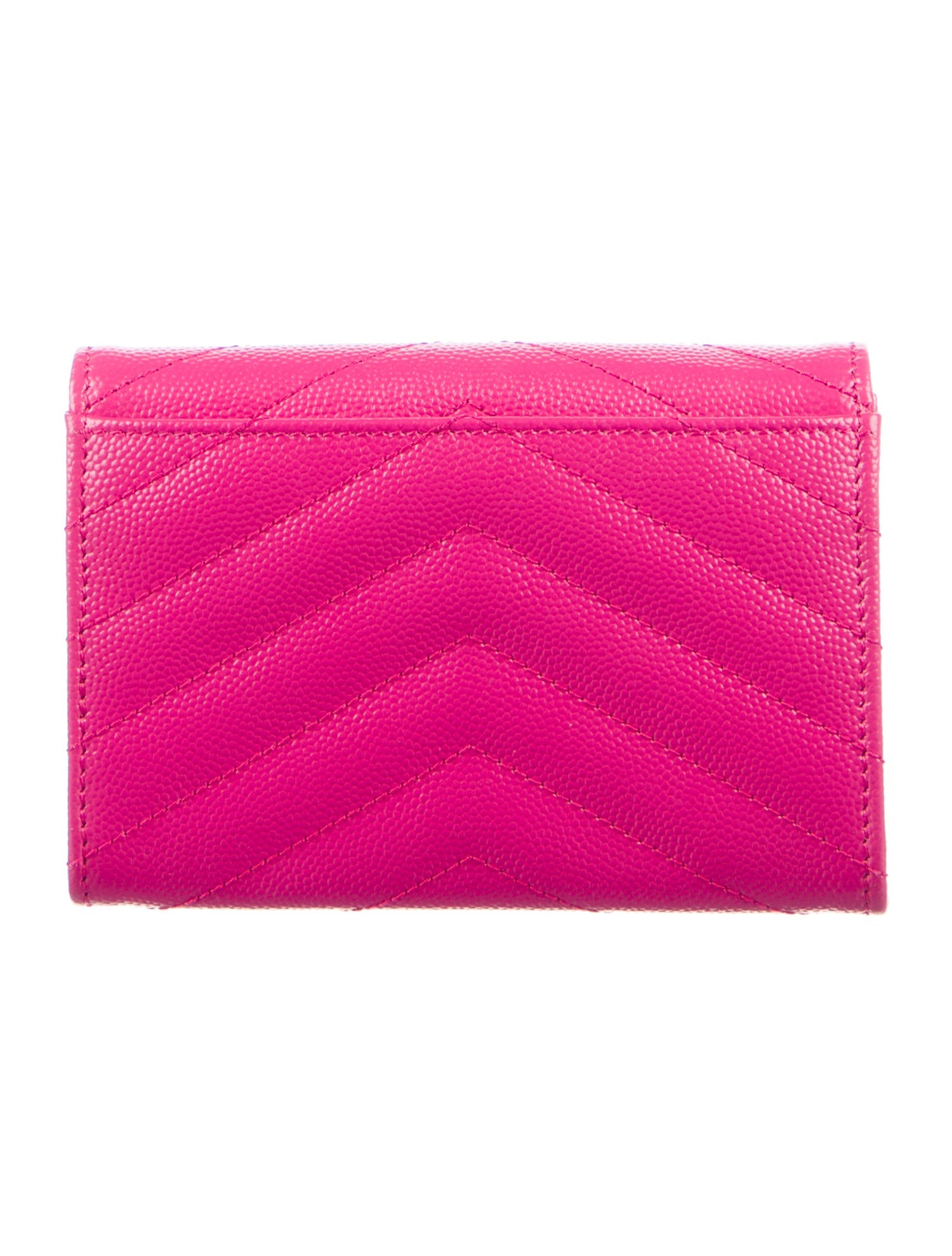 Saint Laurent 2021 Cassandre Matelassé Small Envelope Compact Wallet