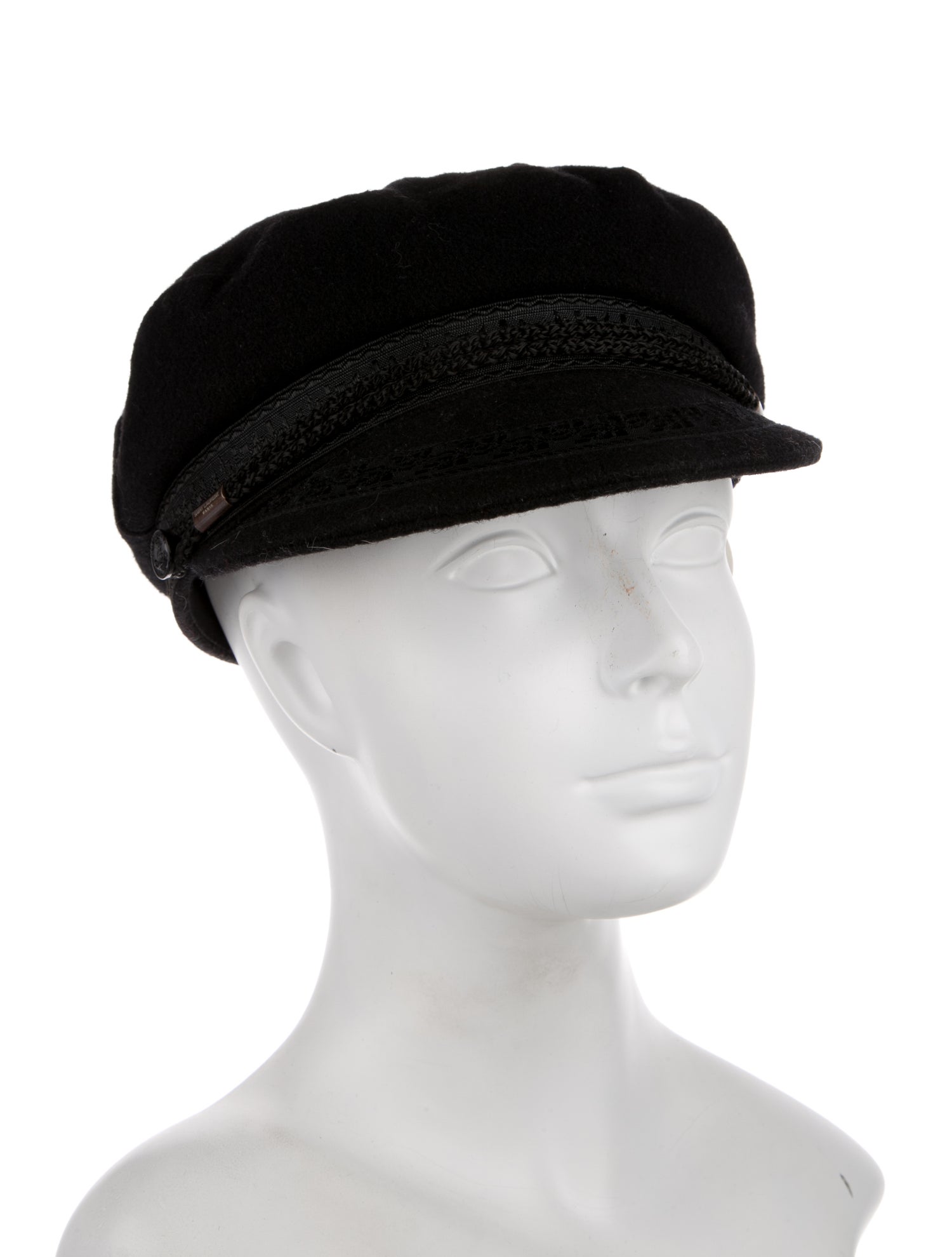 Saint Laurent Wool Blend Newsboy Hay