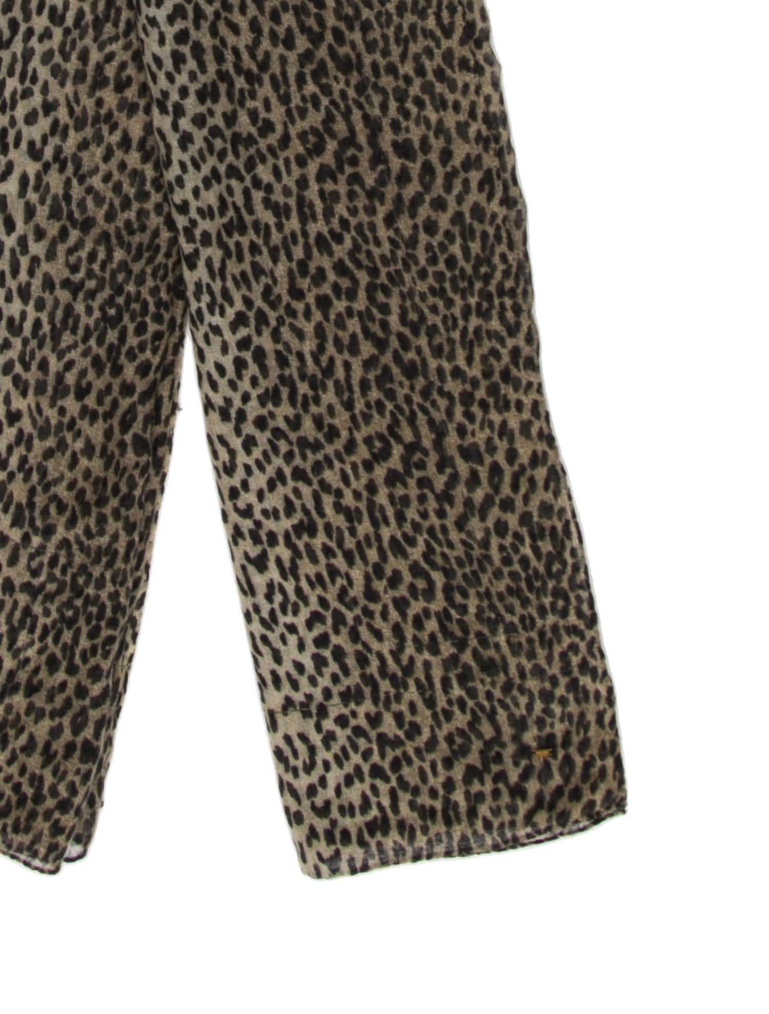 Saint Laurent Cashmere Animal Print Scarf