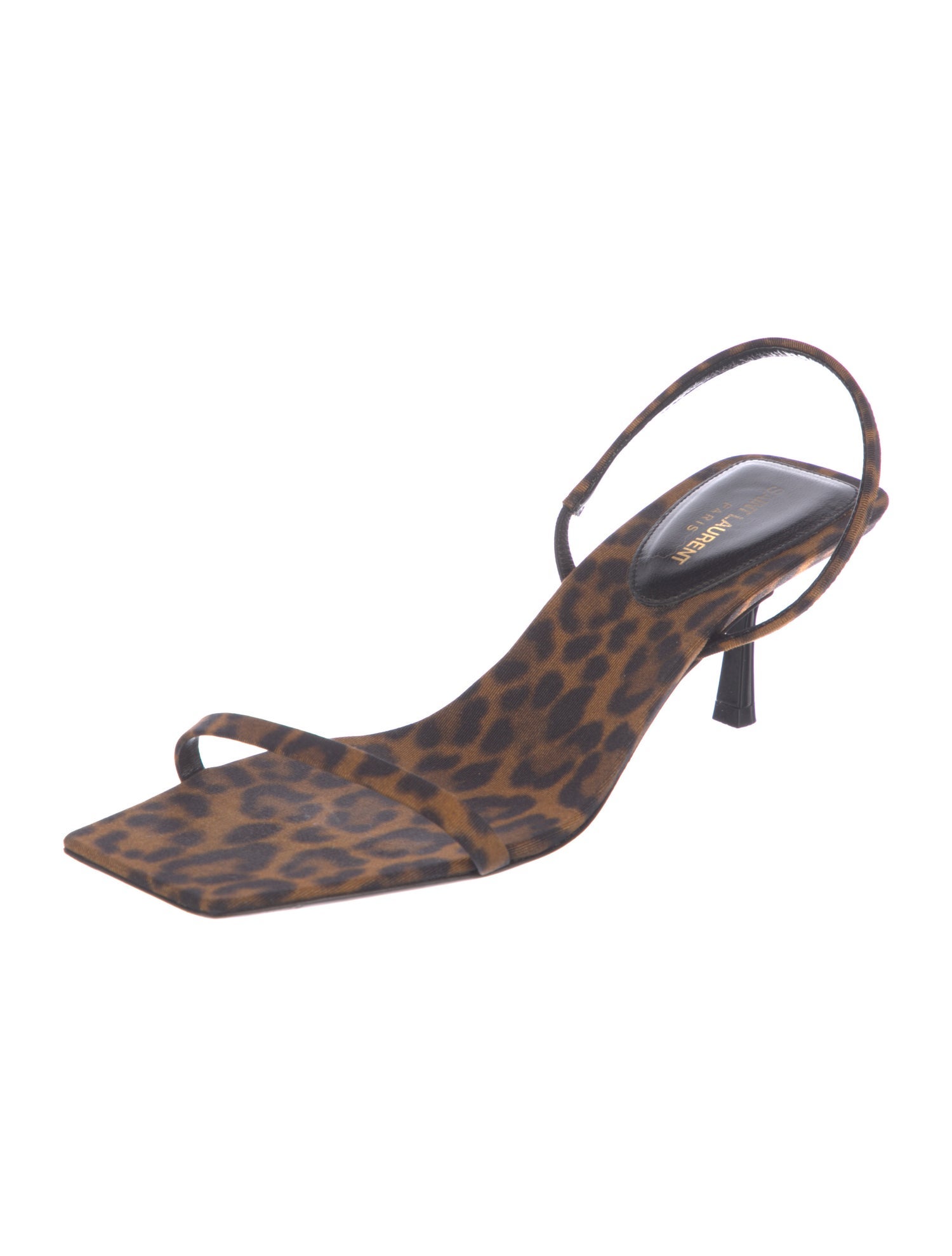 Saint Laurent Animal Print Slingback Sandals