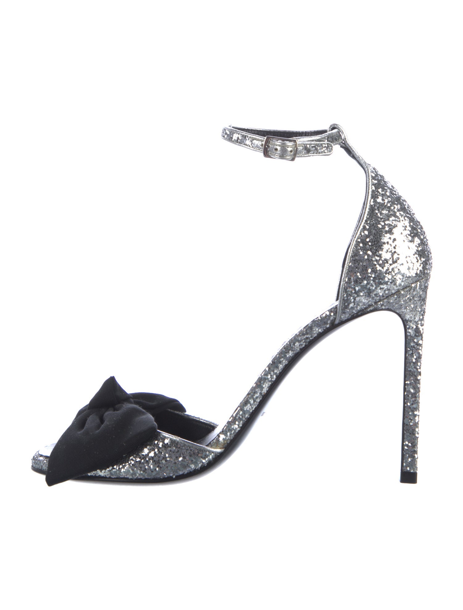 Saint Laurent Glitter Glitter Accents Sandals