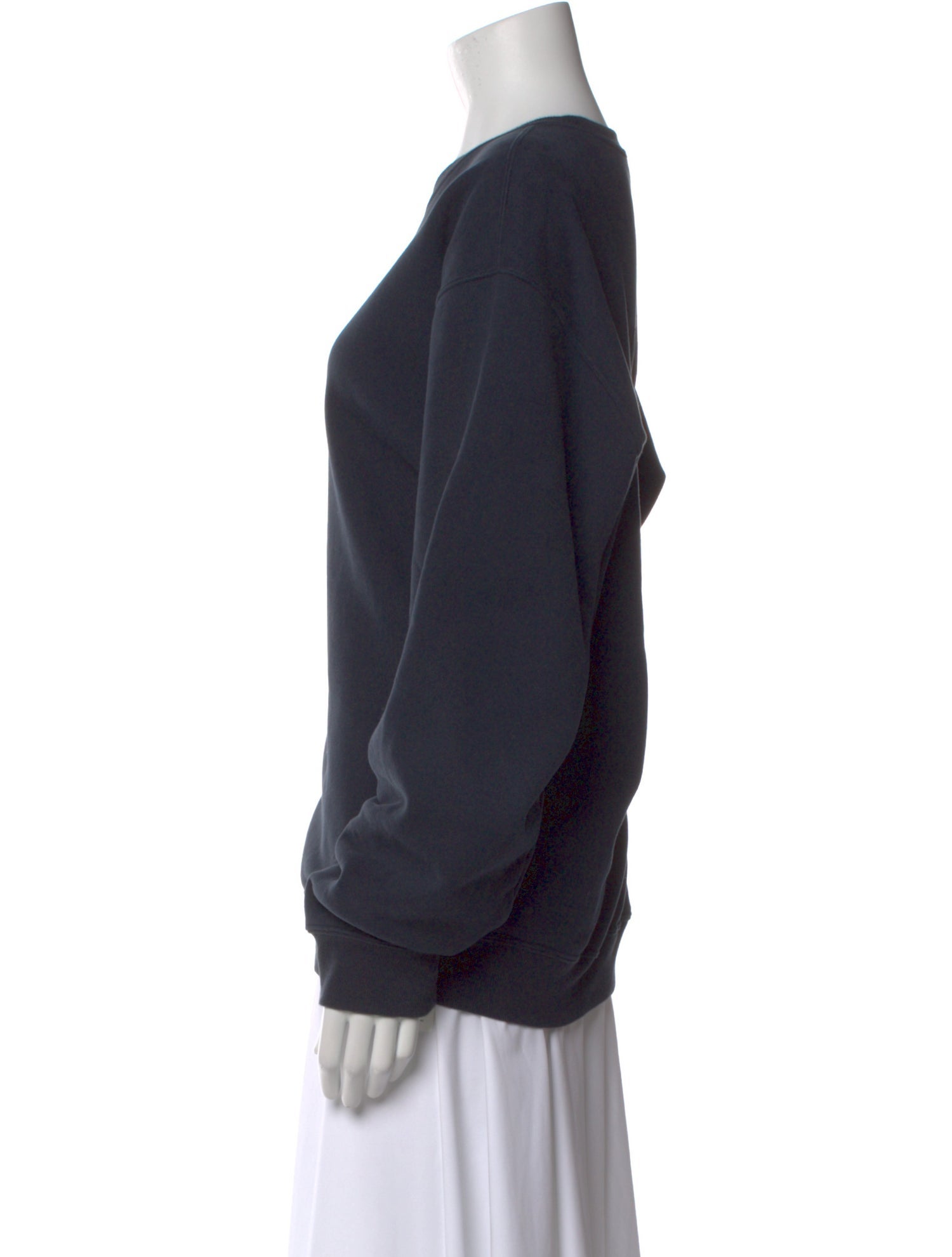 Saint Laurent Bateau Neckline Long Sleeve Sweatshirt