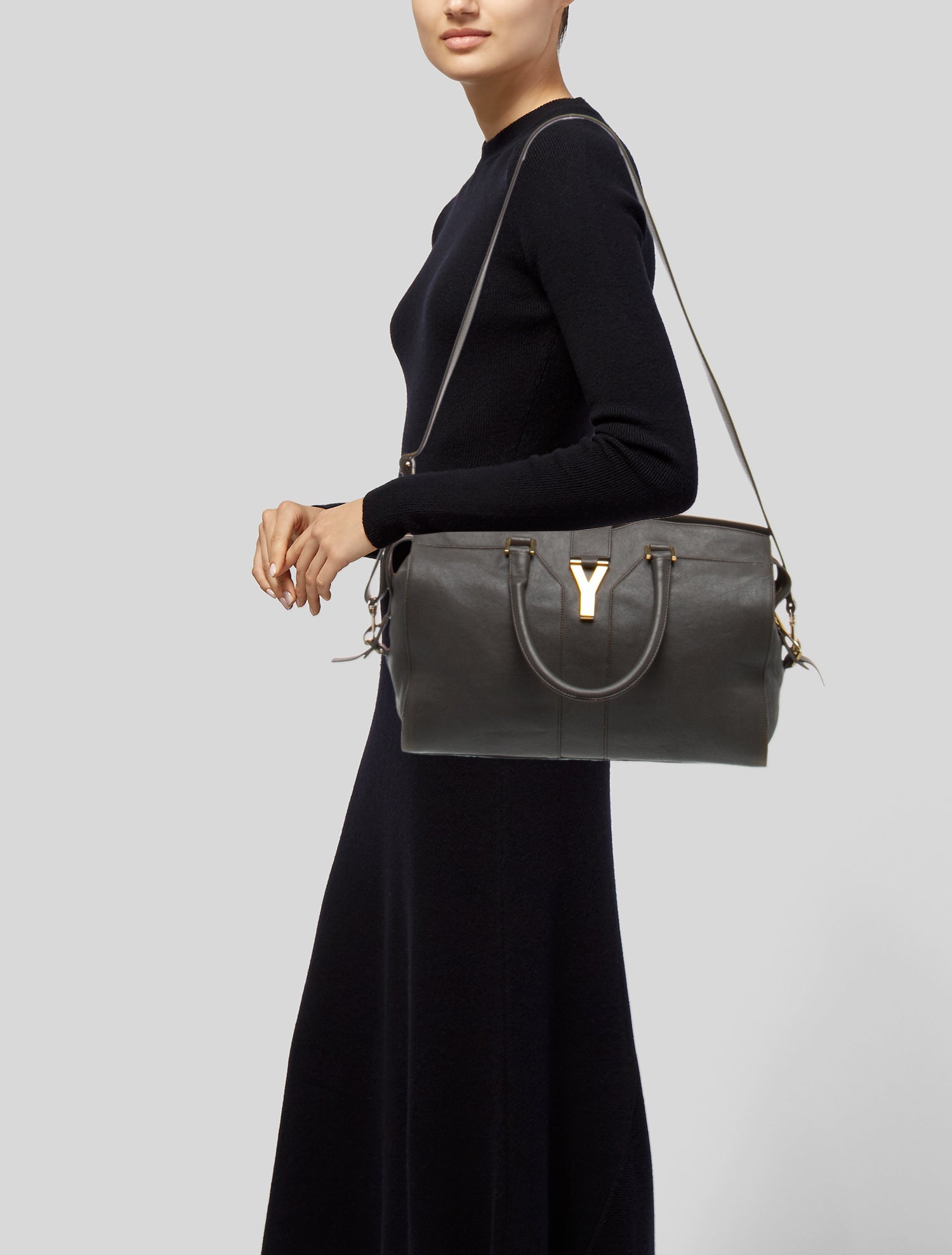 Yves Saint Laurent Leather Saint Laurent Y Cabas Medium Vintage