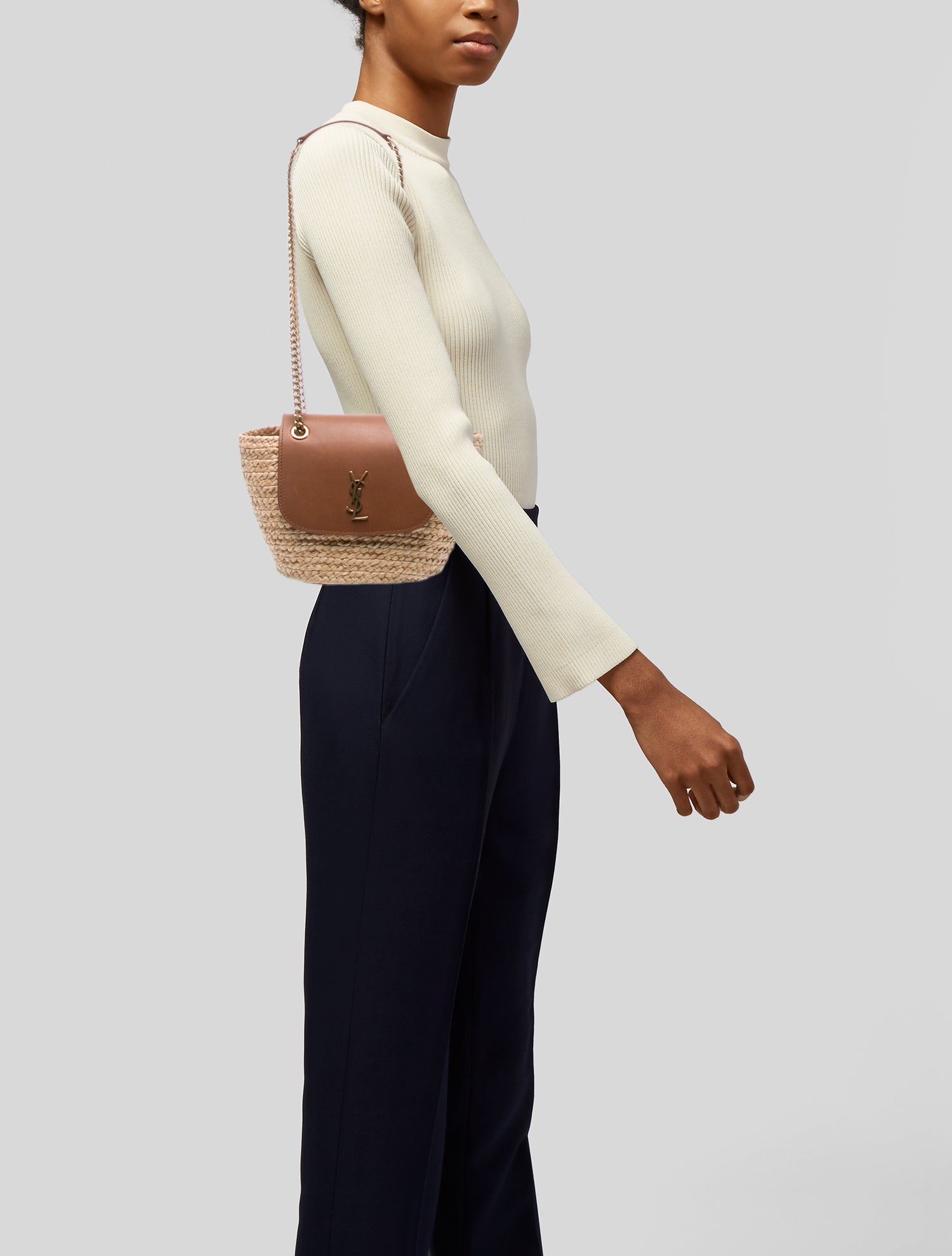 Saint Laurent Raffia Manon Mini 2025