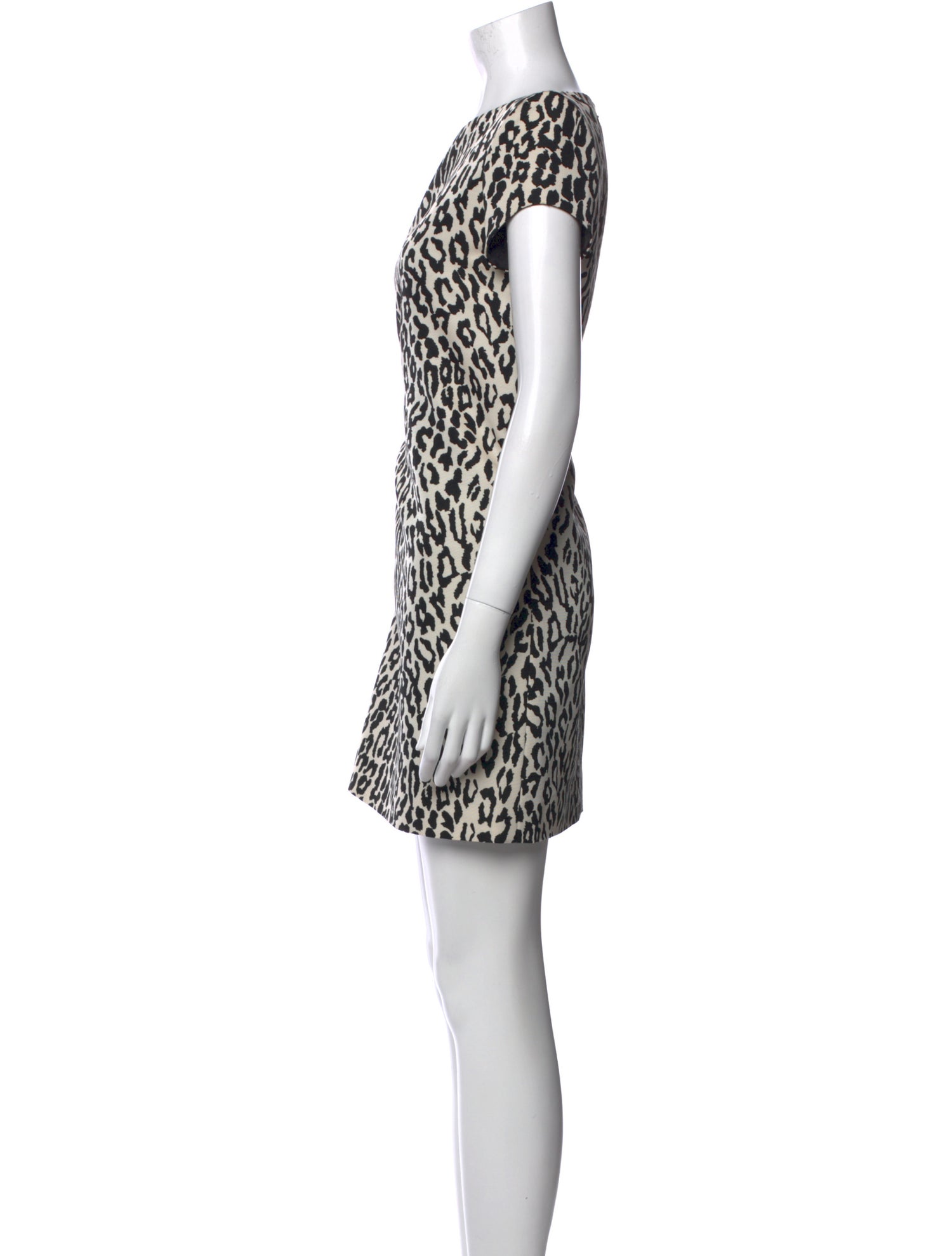 Saint Laurent Animal Print Mini Dress