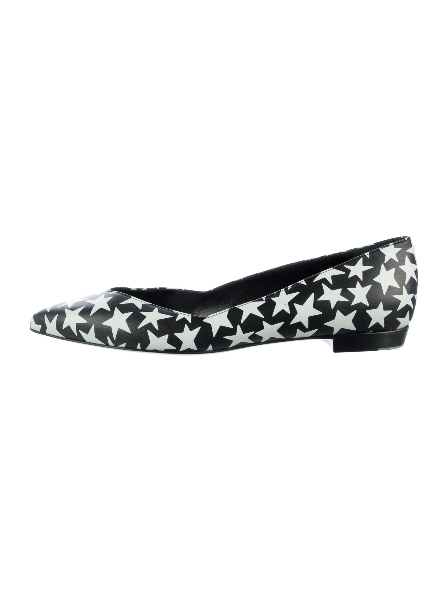Saint Laurent Leather Printed Ballet Flats