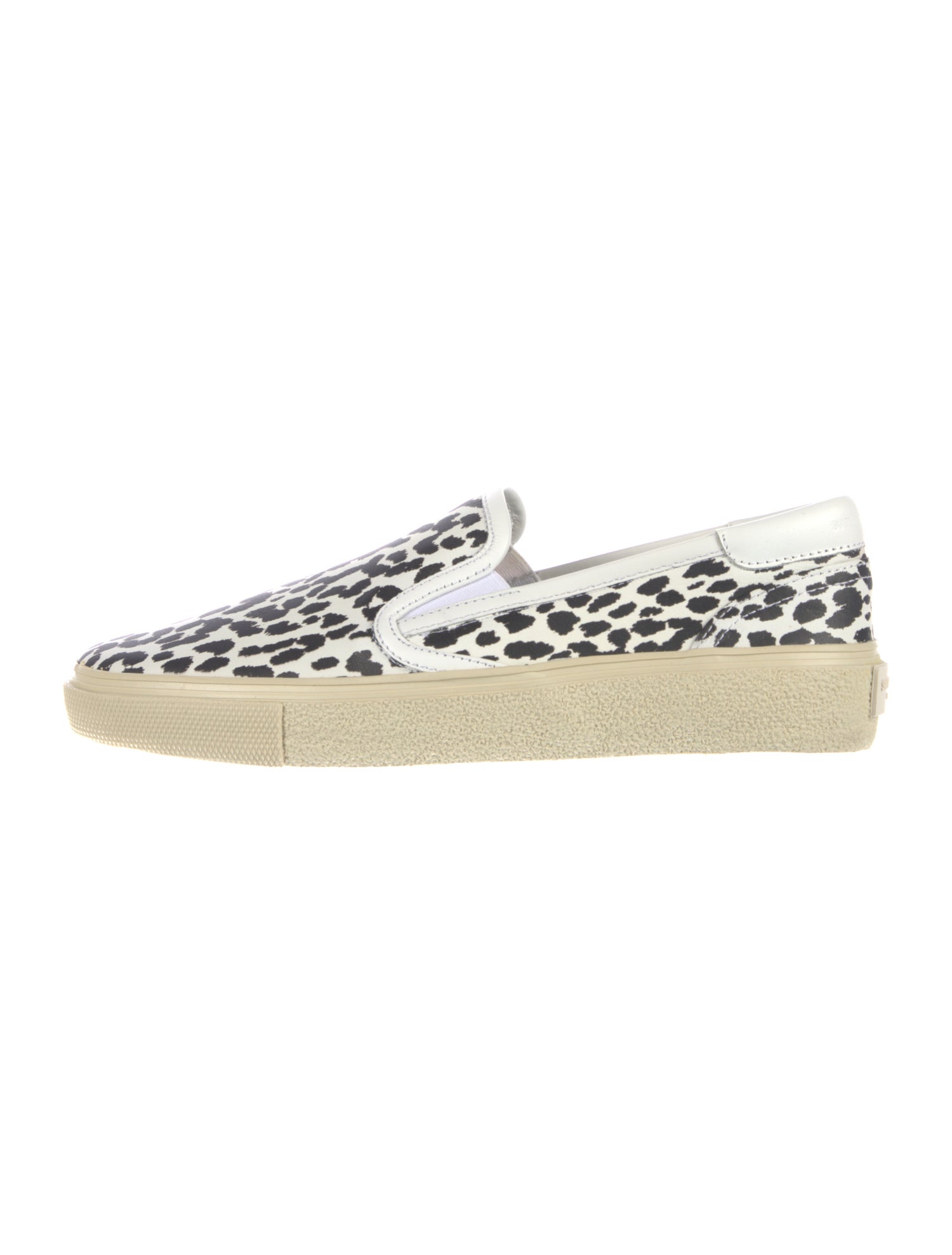 Saint Laurent Leather Animal Print Loafer Sneakers
