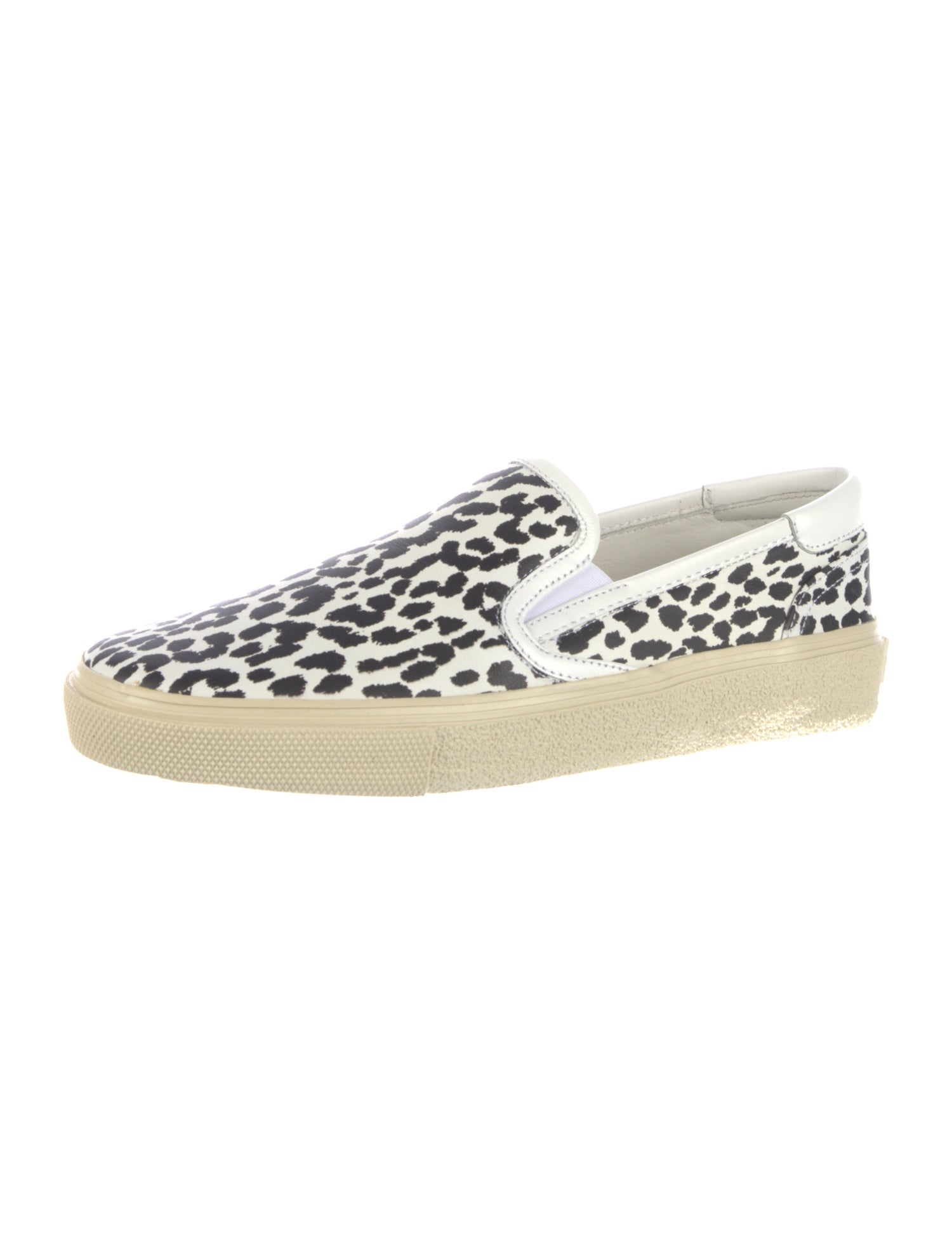 Saint Laurent Leather Animal Print Loafer Sneakers