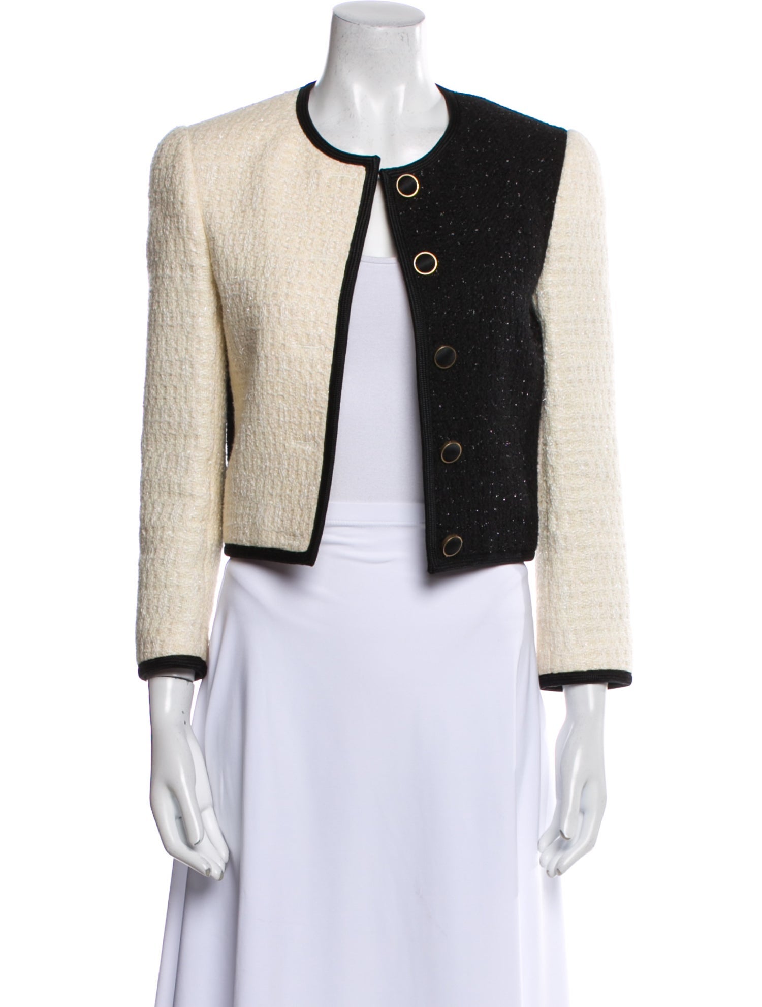 Saint Laurent Tweed Pattern Evening Jacket