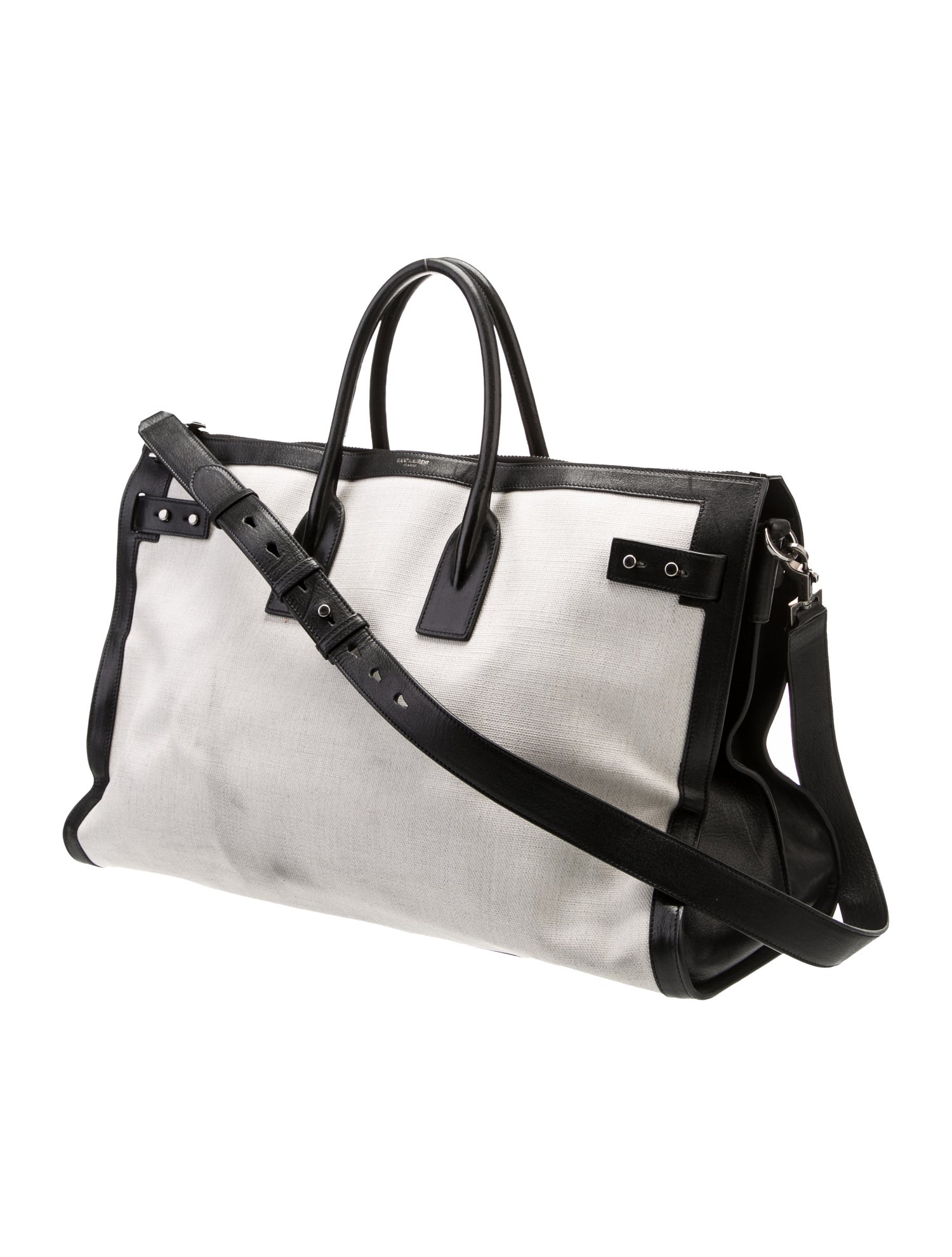 Saint Laurent Leather Weekender Bag