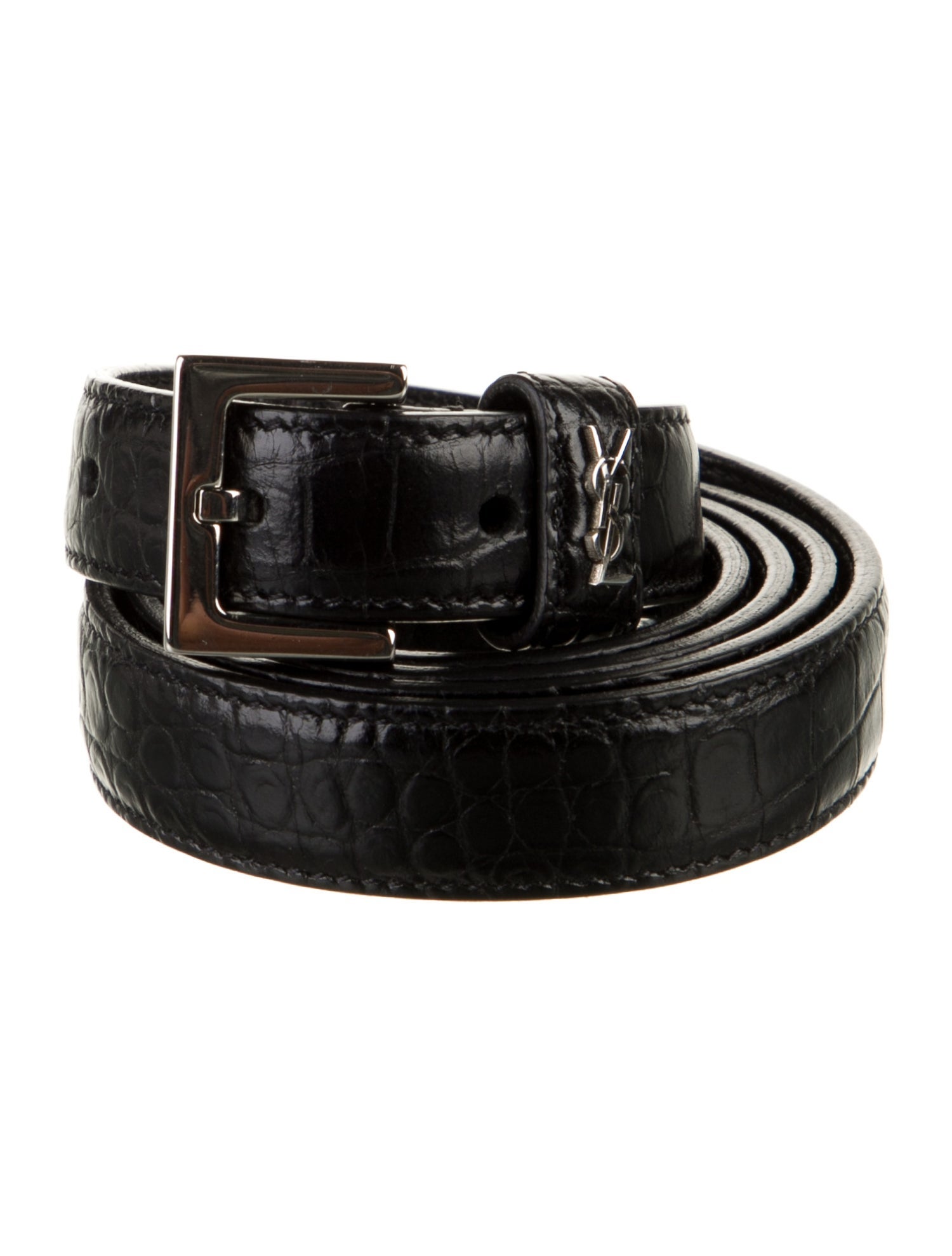 Saint Laurent Skinny Leather Belt