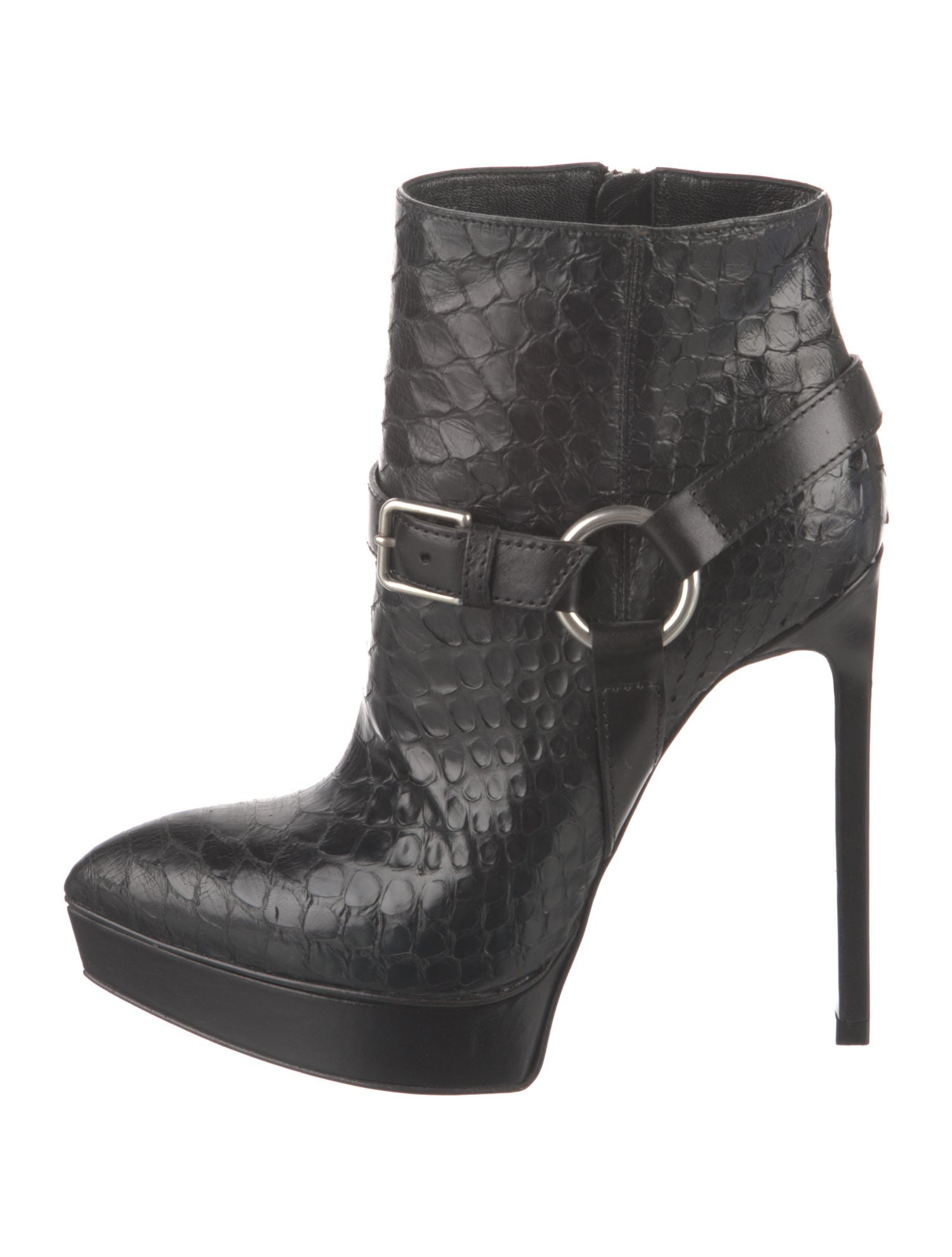 Saint Laurent Embossed Leather Boots