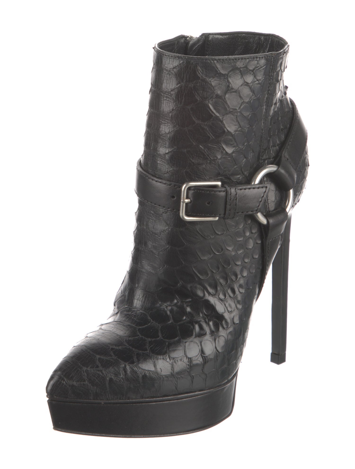 Saint Laurent Embossed Leather Boots
