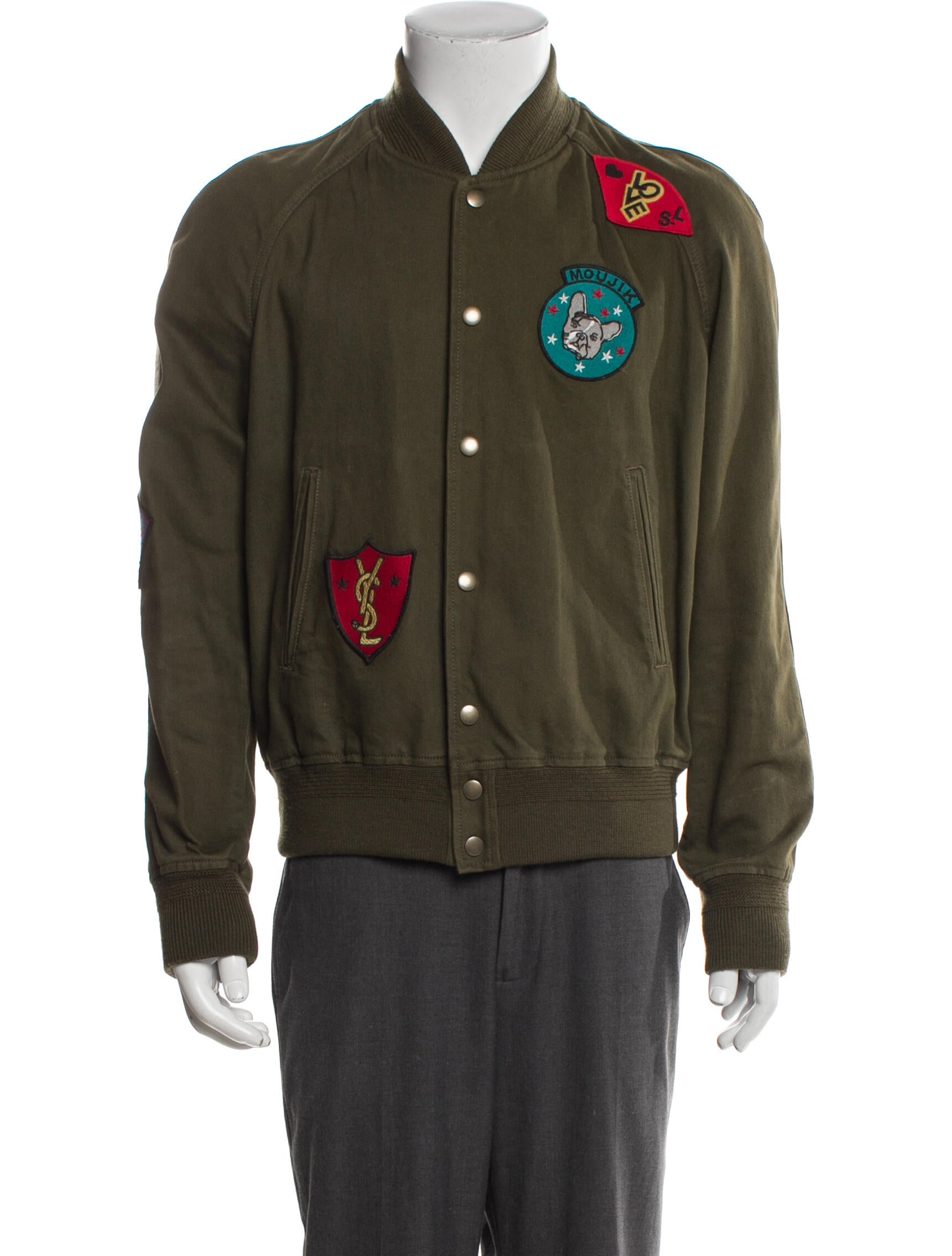 Saint Laurent 2017-2018 Graphic Print Varsity Jacket