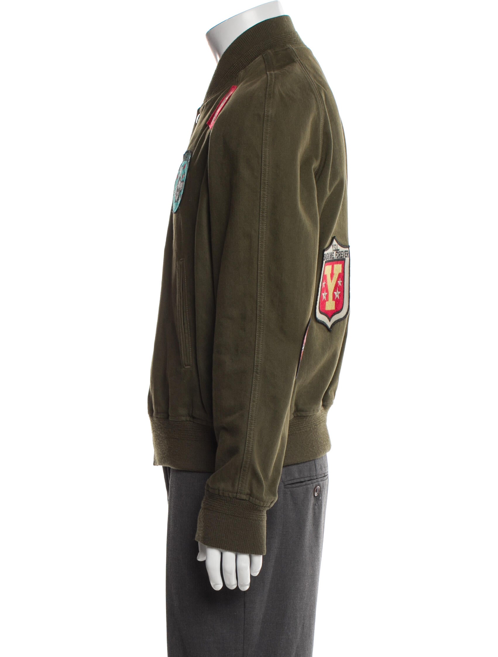 Saint Laurent 2017-2018 Graphic Print Varsity Jacket