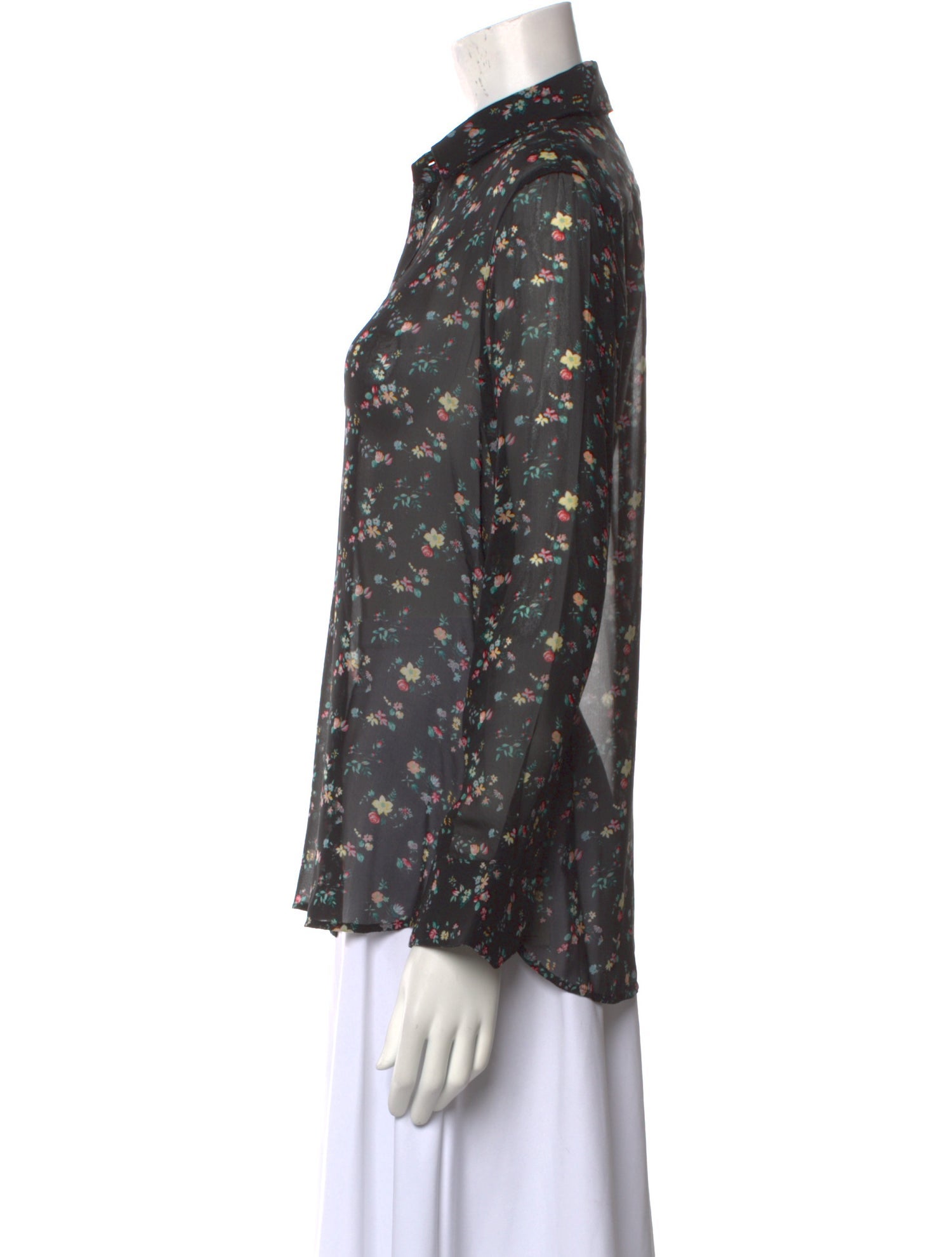 Saint Laurent 2016 Silk Button-Up Top