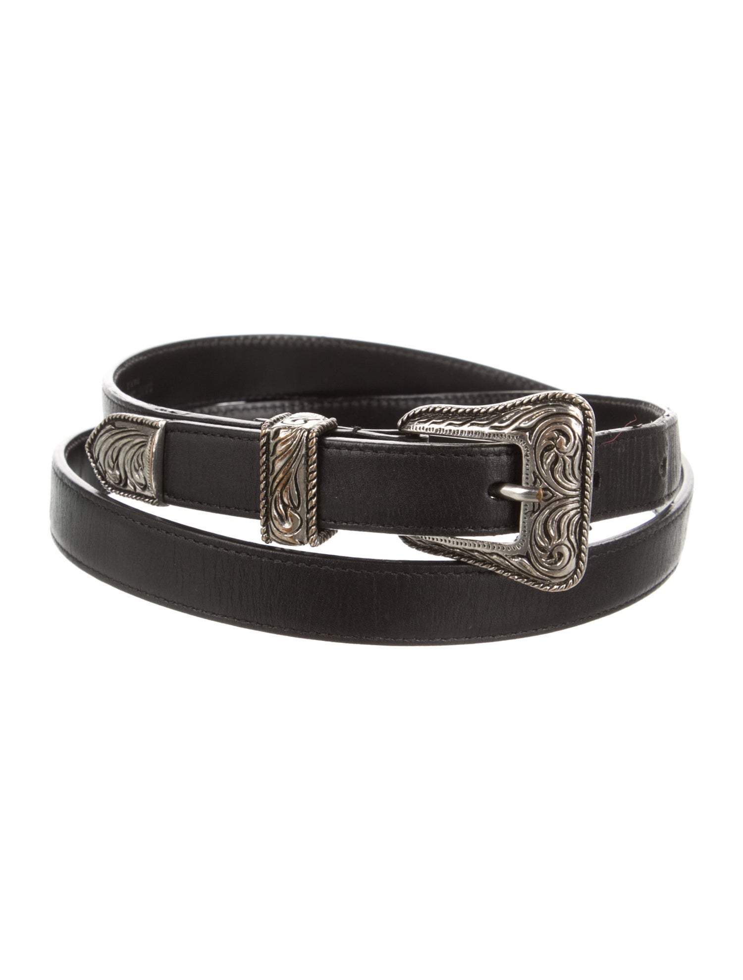 Saint Laurent Skinny Leather Belt