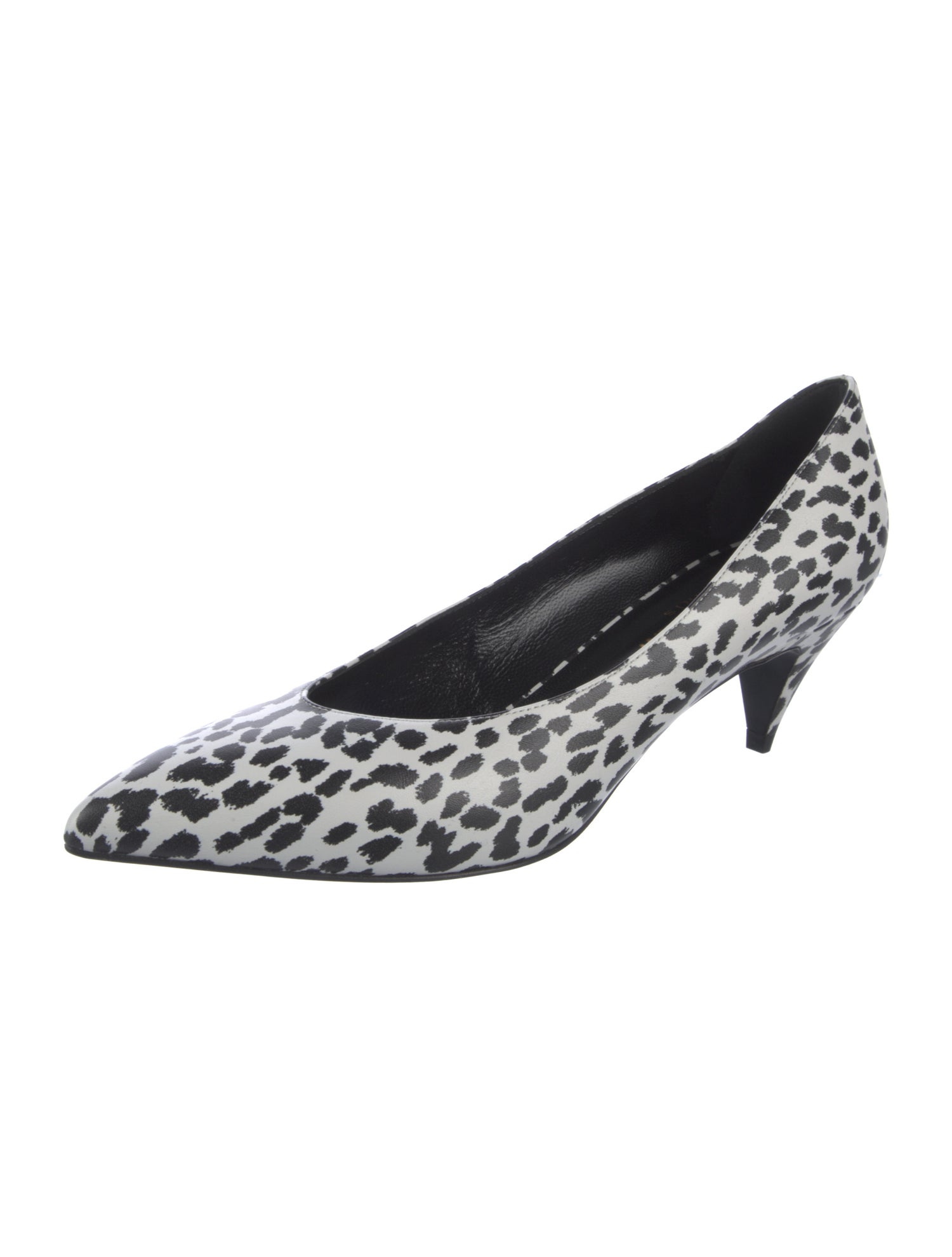 Saint Laurent Leather Animal Print Pumps