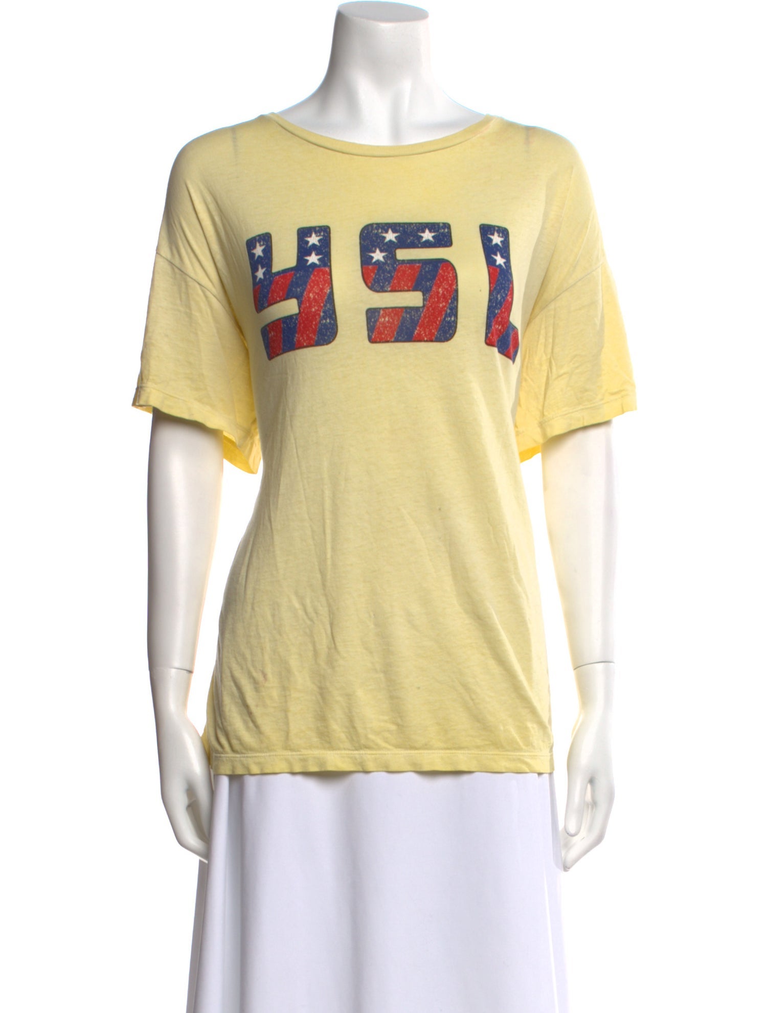 Saint Laurent Graphic Print Crew Neck T-Shirt