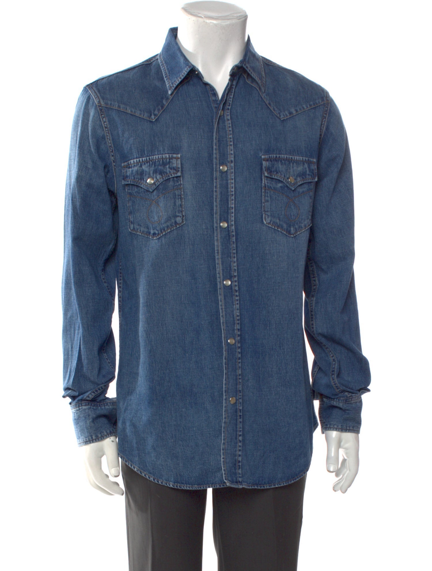 Saint Laurent 2015 Western Denim Shirt
