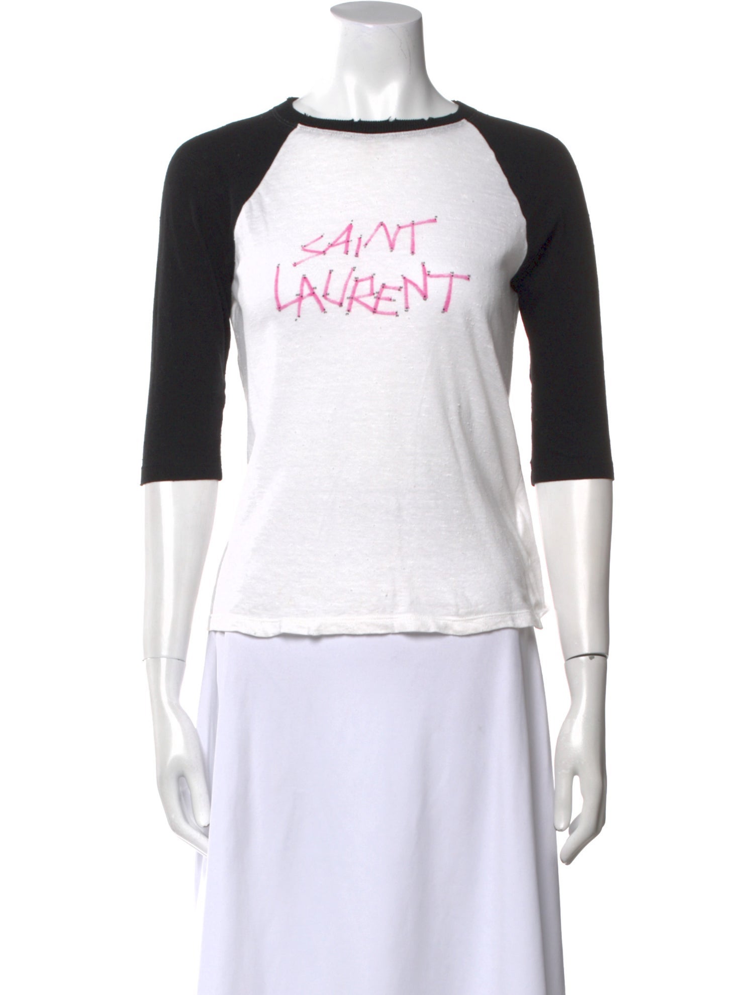 Saint Laurent Graphic Print Crew Neck T-Shirt
