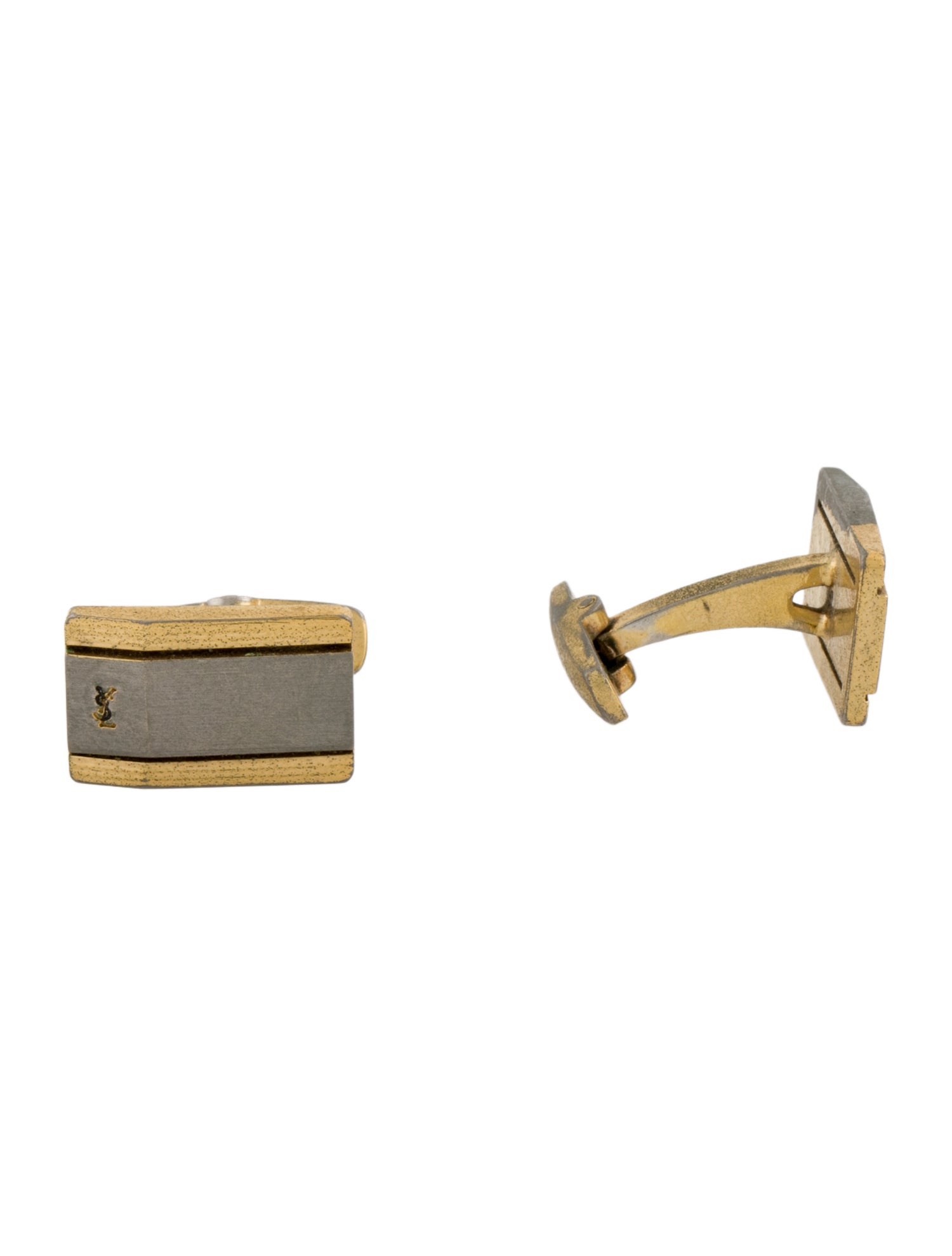 Saint Laurent Vintage Two-Tone Cufflinks