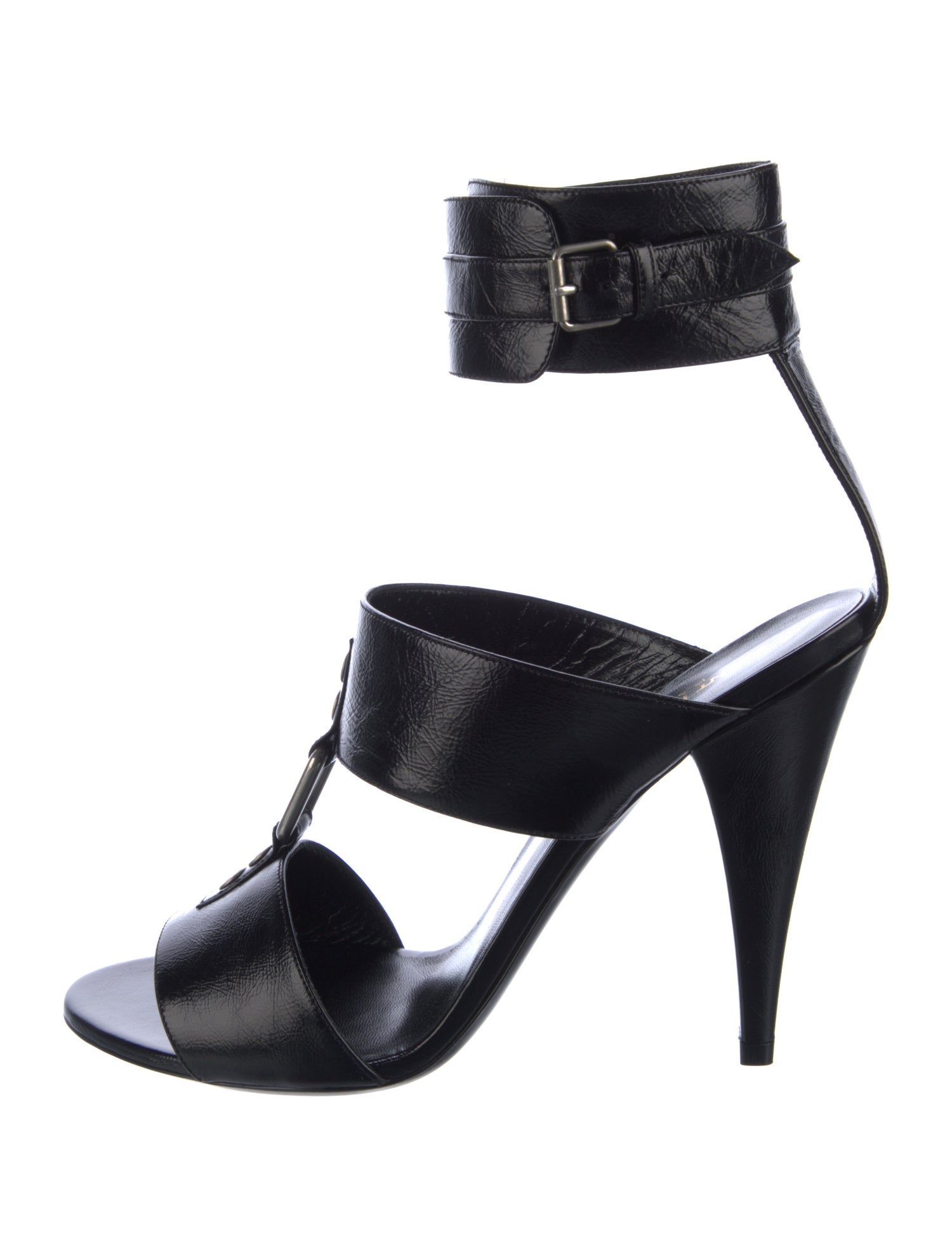 Saint Laurent Leather T-Strap Sandals