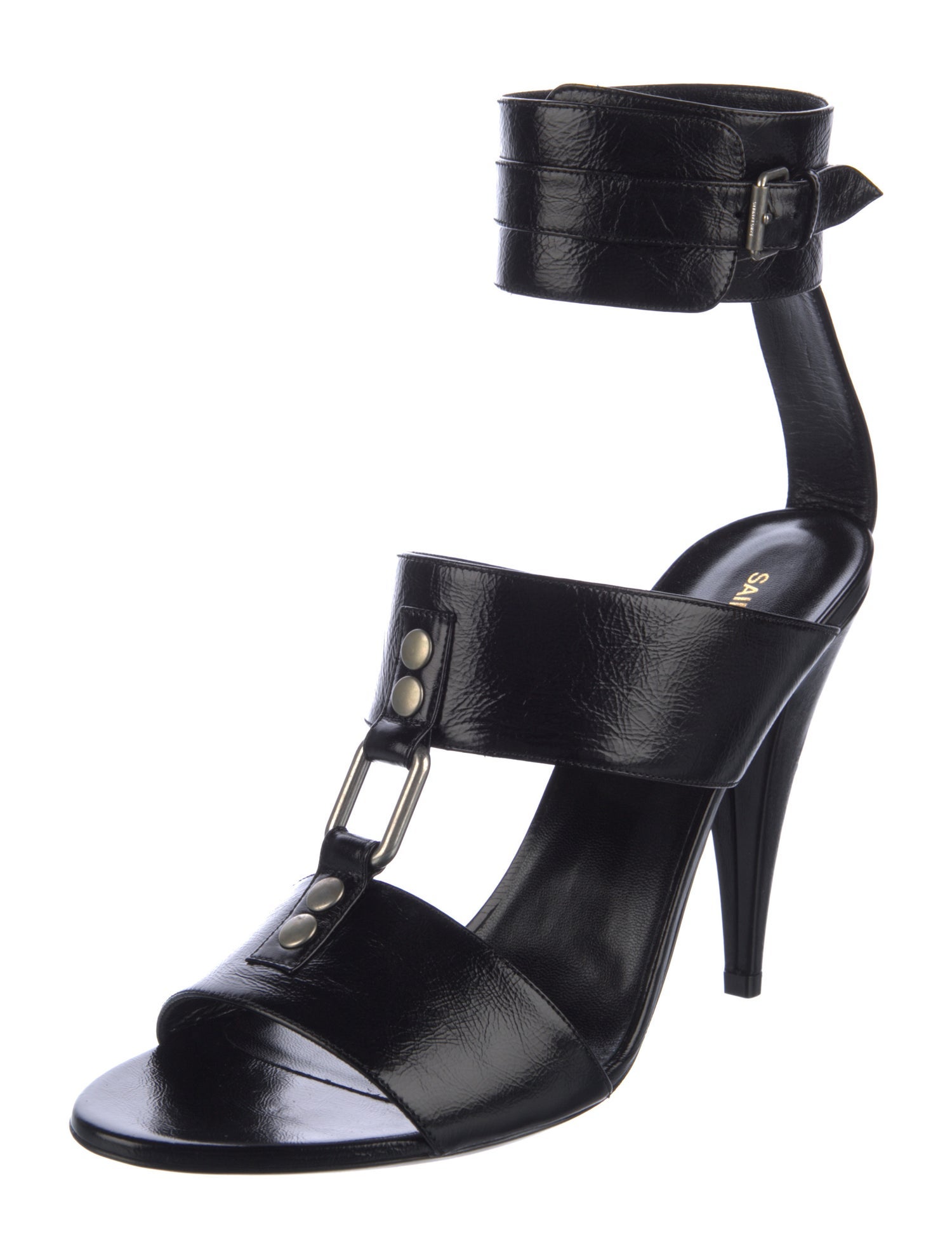 Saint Laurent Leather T-Strap Sandals