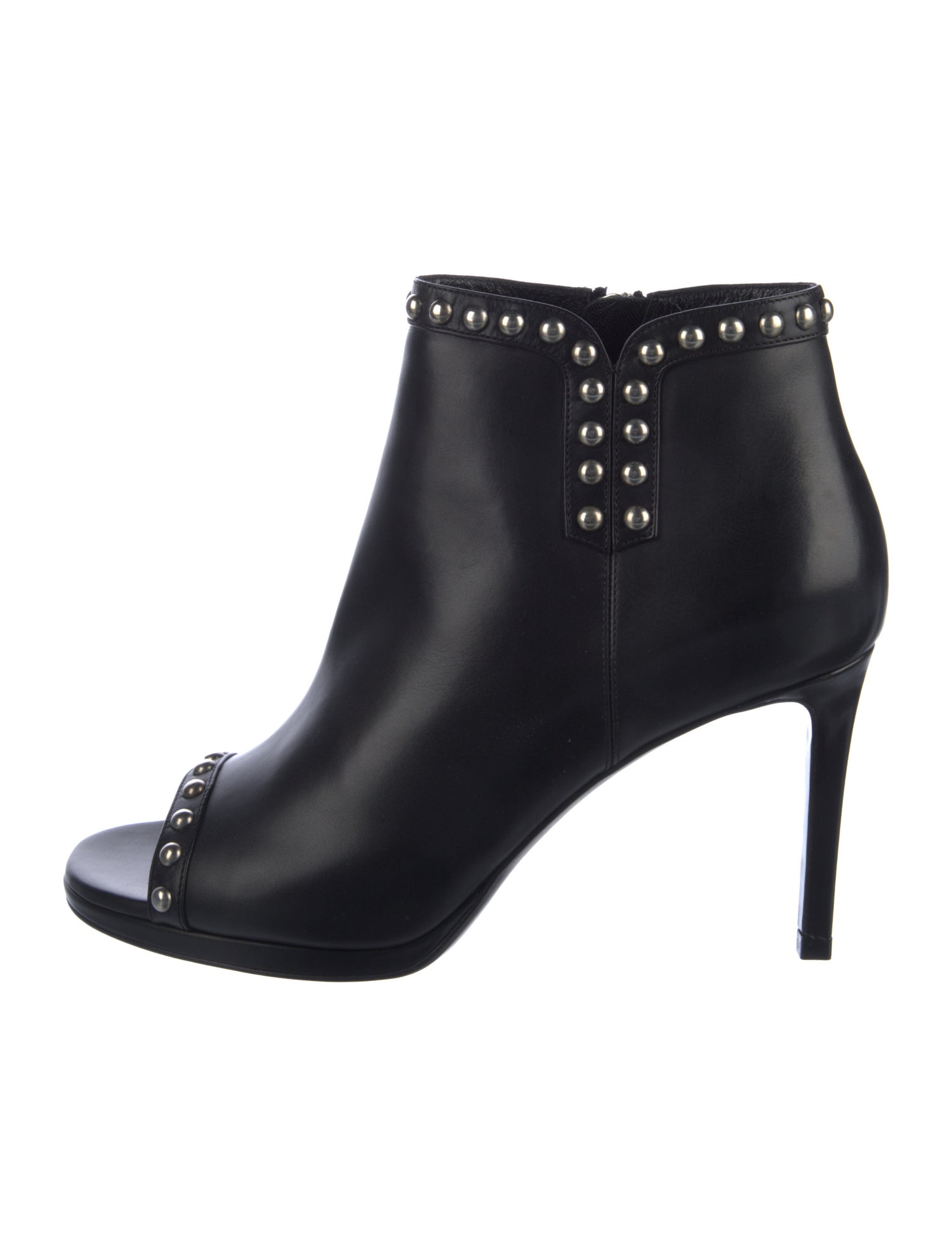 Saint Laurent Leather Studded Accents Sandals