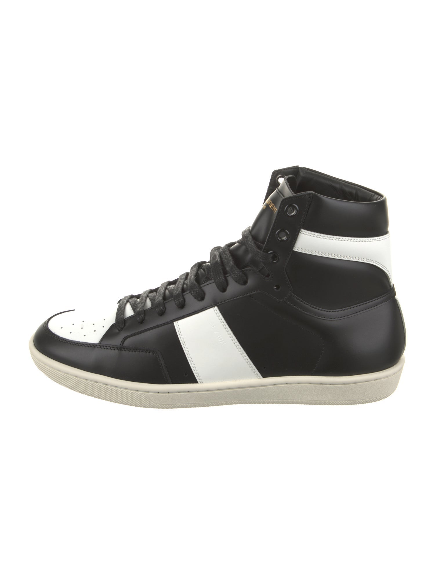 Saint Laurent Leather Colorblock Pattern Sneakers