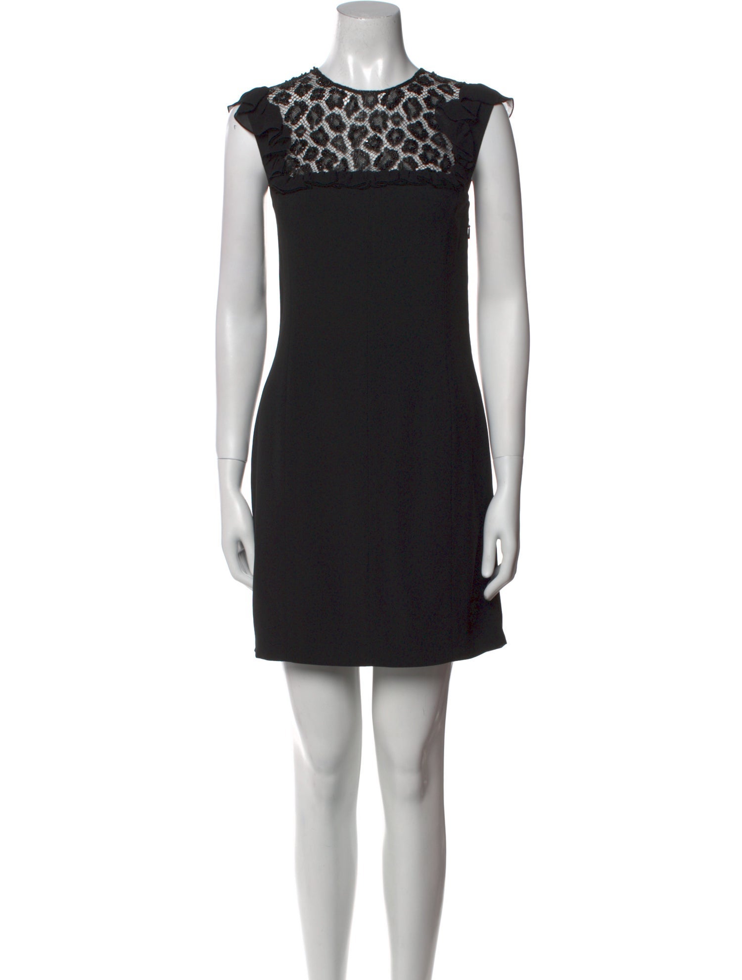 Saint Laurent Crew Neck Mini Dress