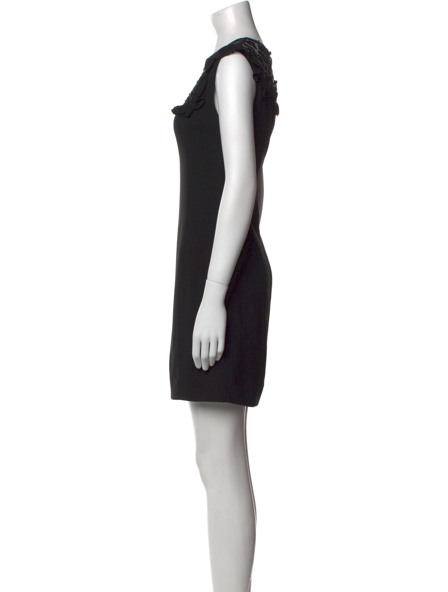 Saint Laurent Crew Neck Mini Dress