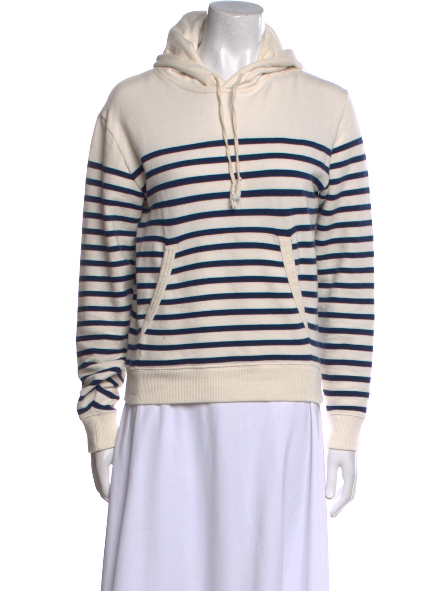 Saint Laurent Striped Mock Neck Sweatshirt