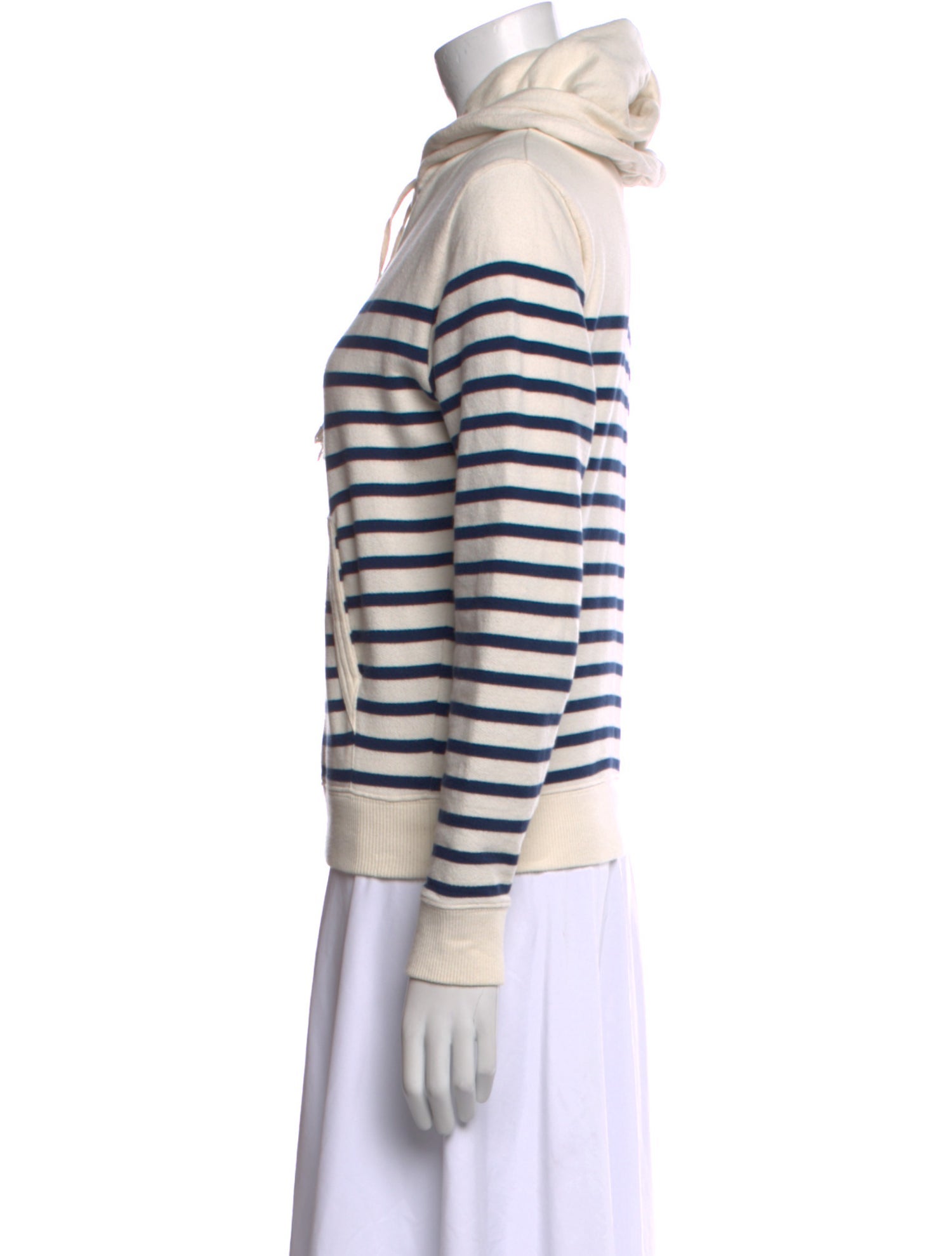 Saint Laurent Striped Mock Neck Sweatshirt