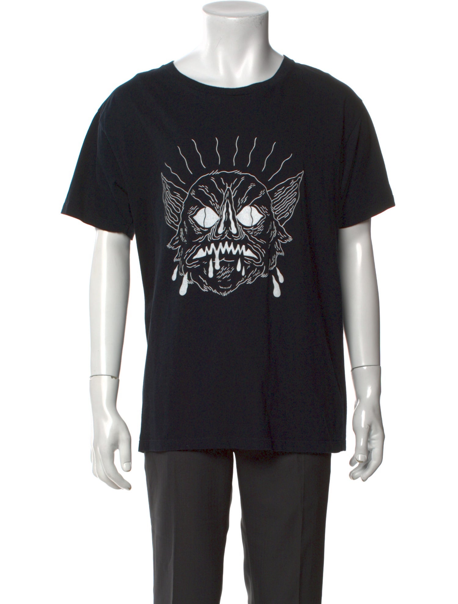 Saint Laurent Graphic Print Crew Neck T-Shirt