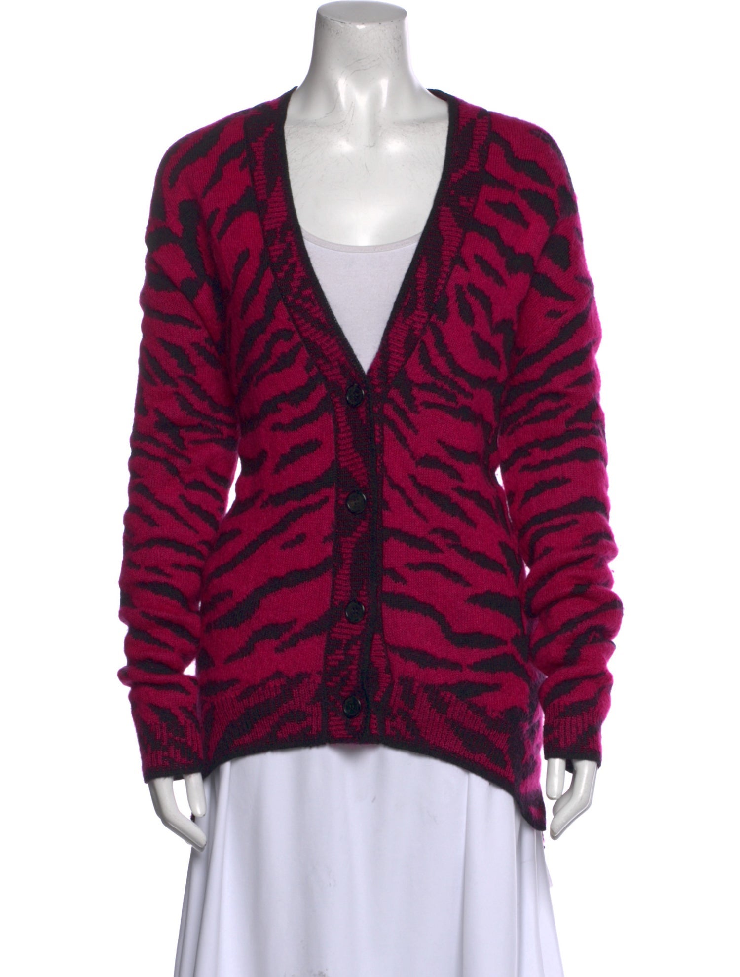 Saint Laurent Wool Animal Print Sweater