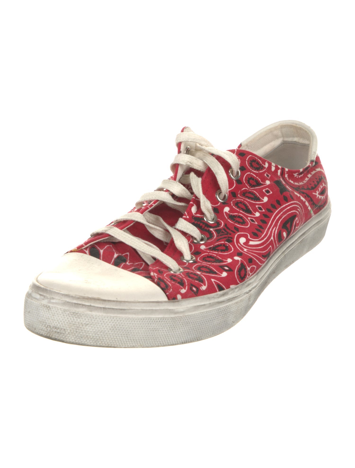 Saint Laurent Canvas Paisley Print Sneakers
