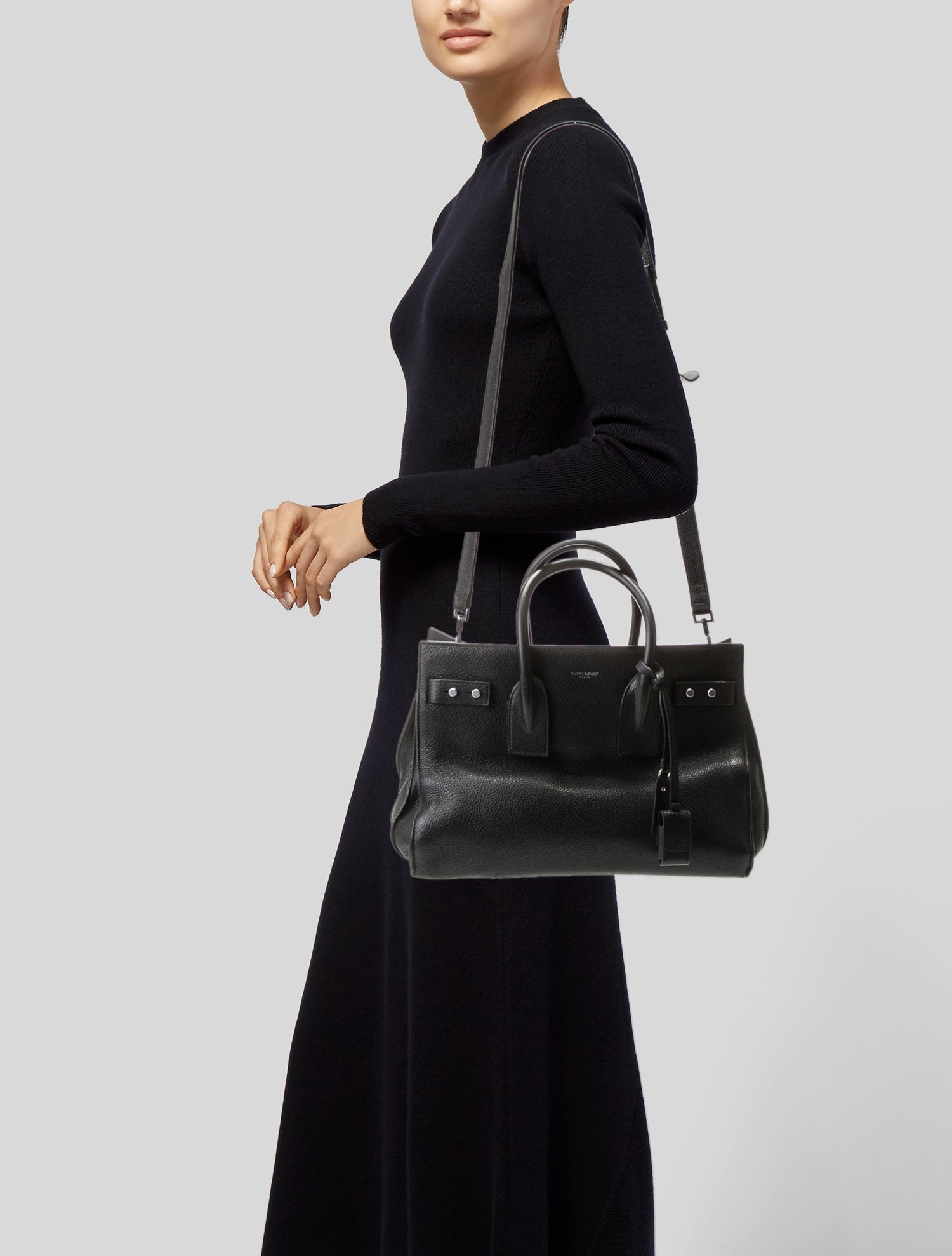 Saint Laurent Leather Sac De Jour Small