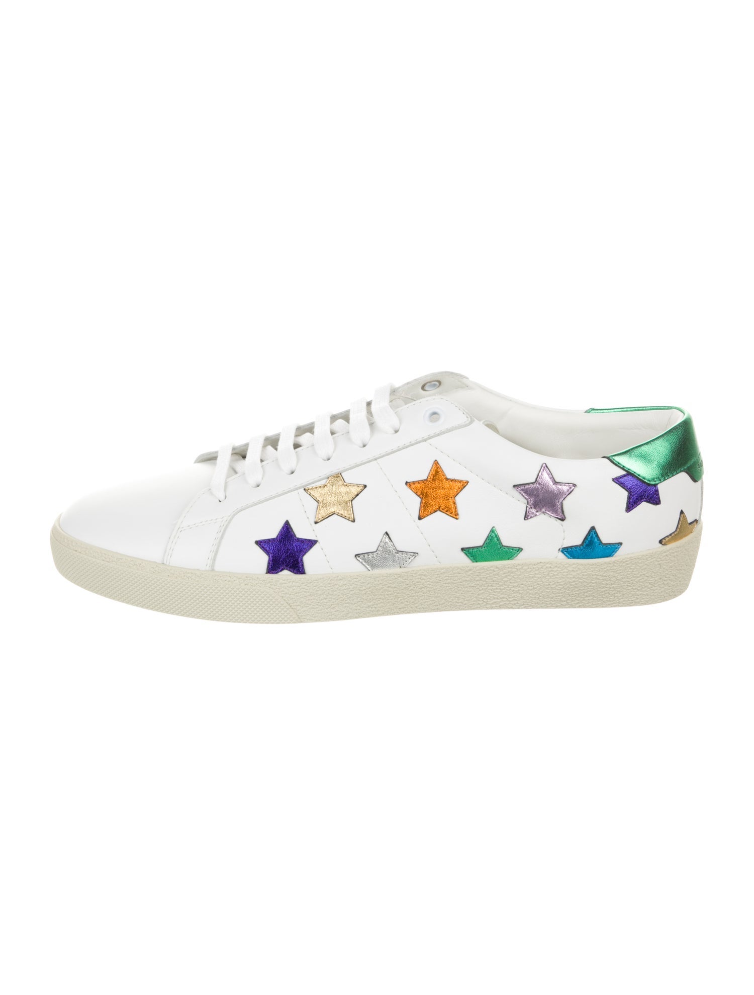 Saint Laurent Leather Printed Sneakers