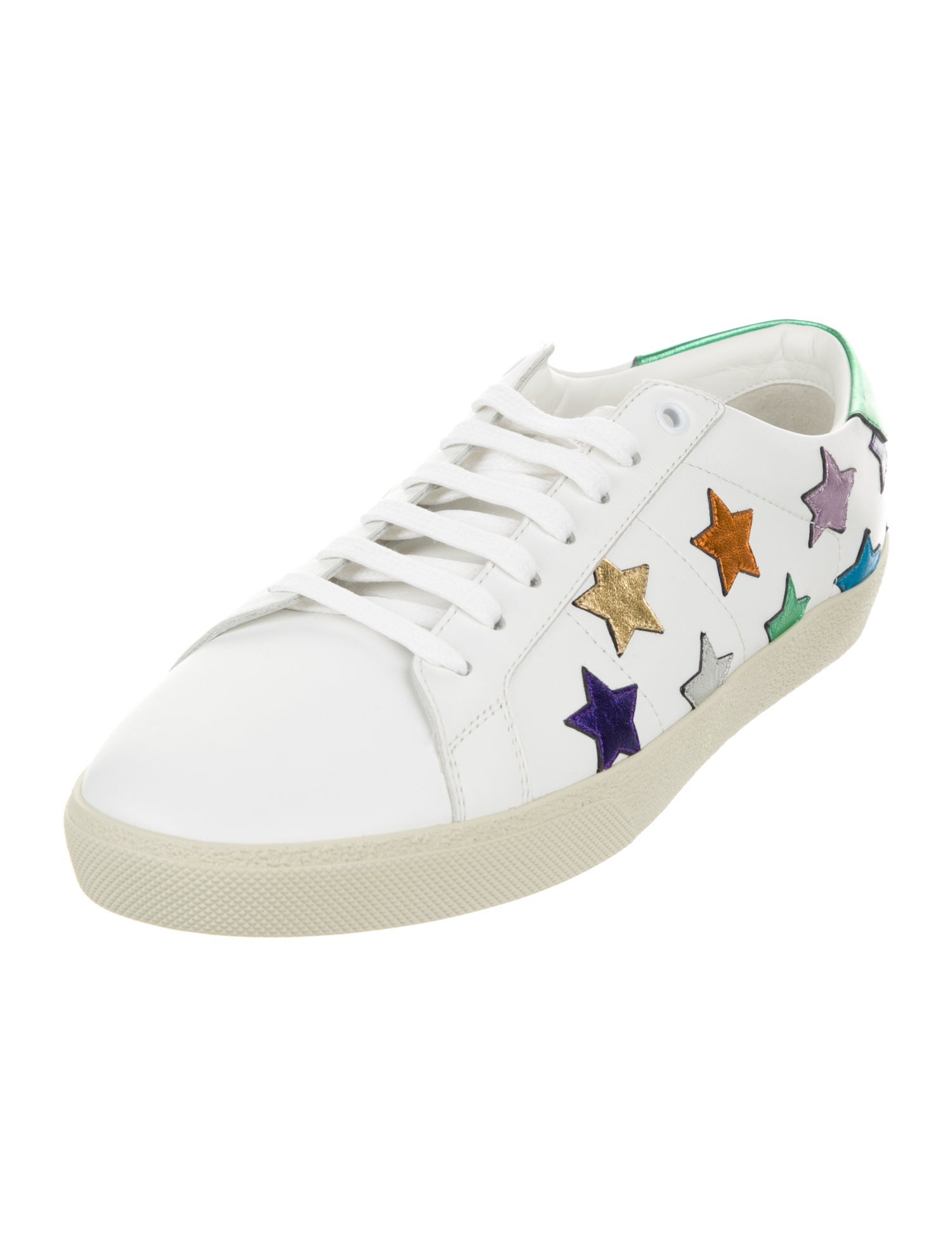 Saint Laurent Leather Printed Sneakers